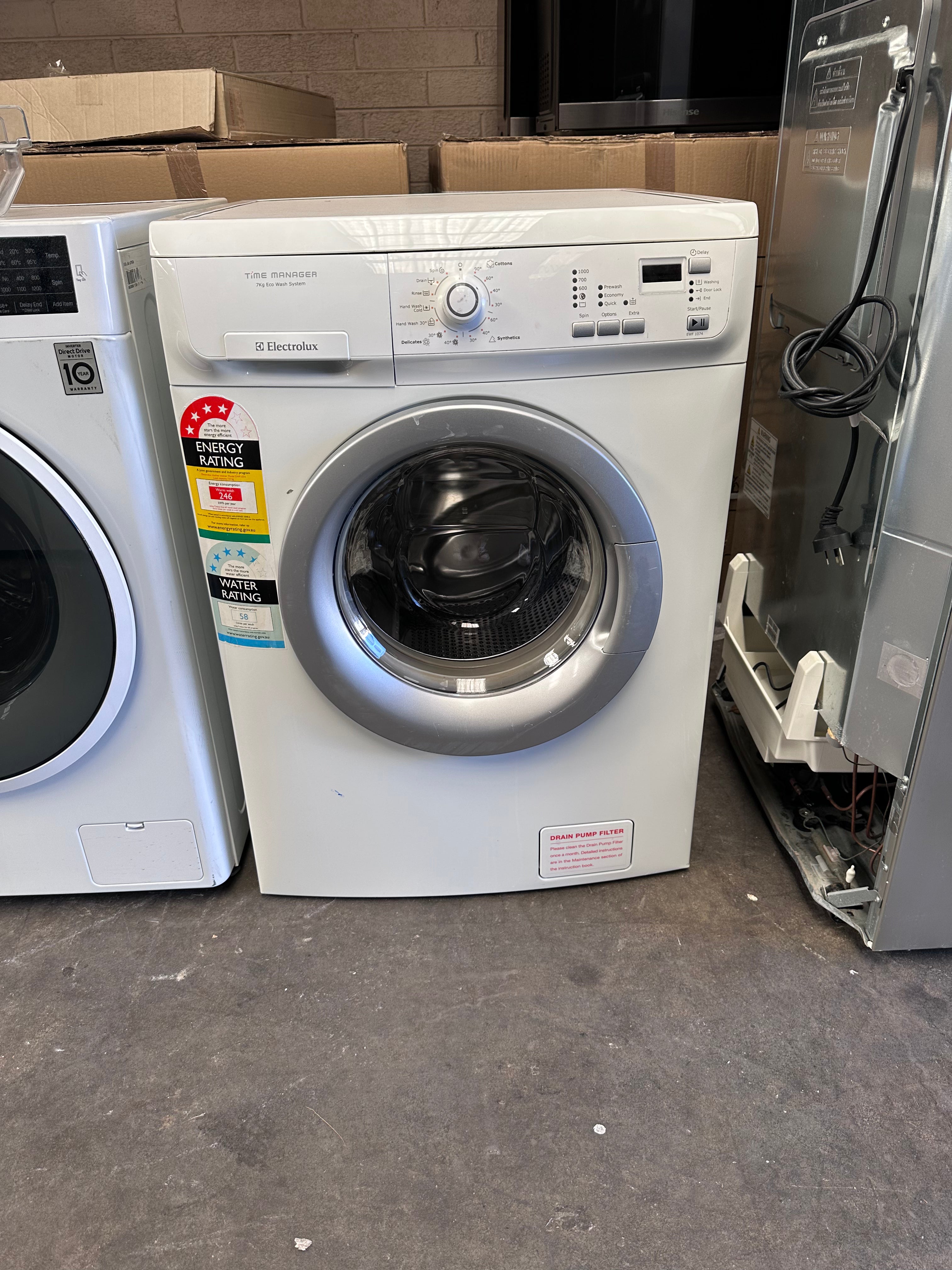 Refurbished Electrolux 7kg Front Load Washing Machine - Energy Efficient & Quiet for Apartments, Laundry Rooms & Small Homes