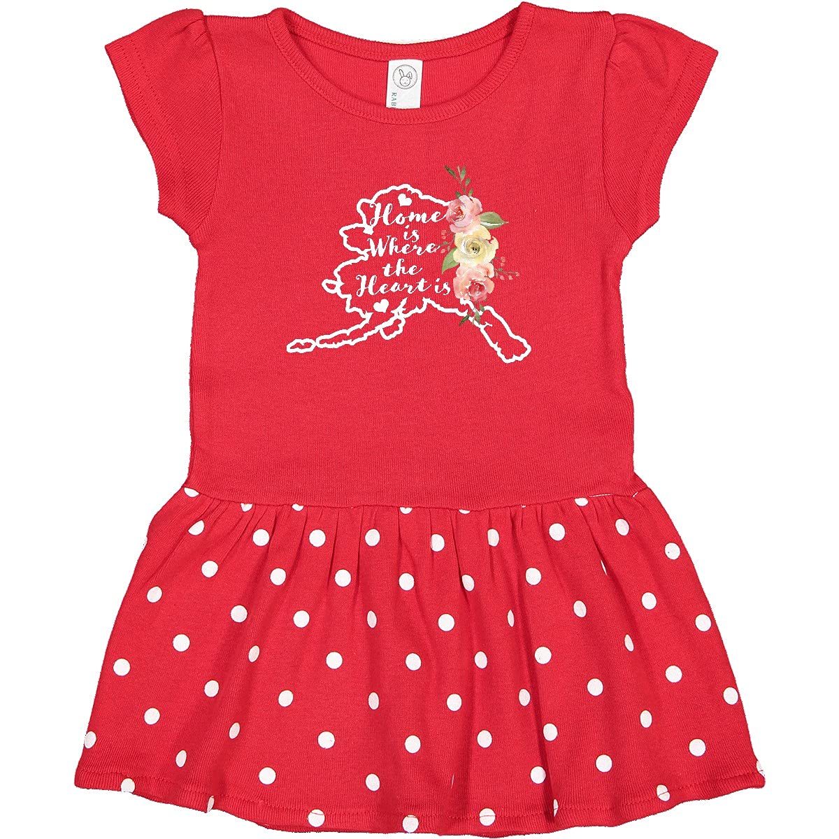 Inktastic Alaska Home is Where The Heart is Watercolor Floral Baby Girl Dress - Cute Outfit for Newborns, Photo Shoots & Special Occasions