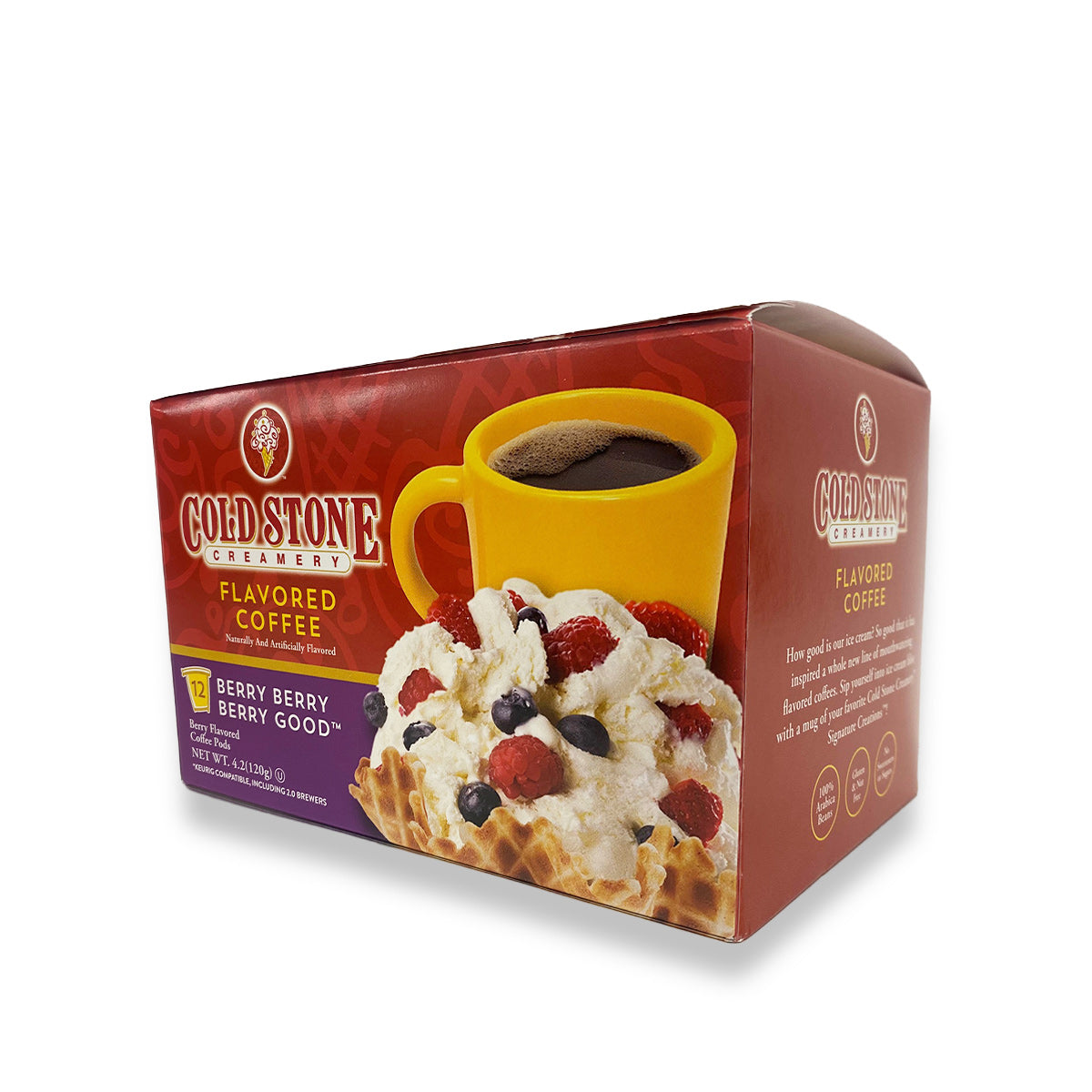 Cold Stone Creamery Berry Berry Berry Good Single Serve Coffee Pods - 12 Pack for Keurig Brewers | Perfect for Breakfast, Office & Home Use