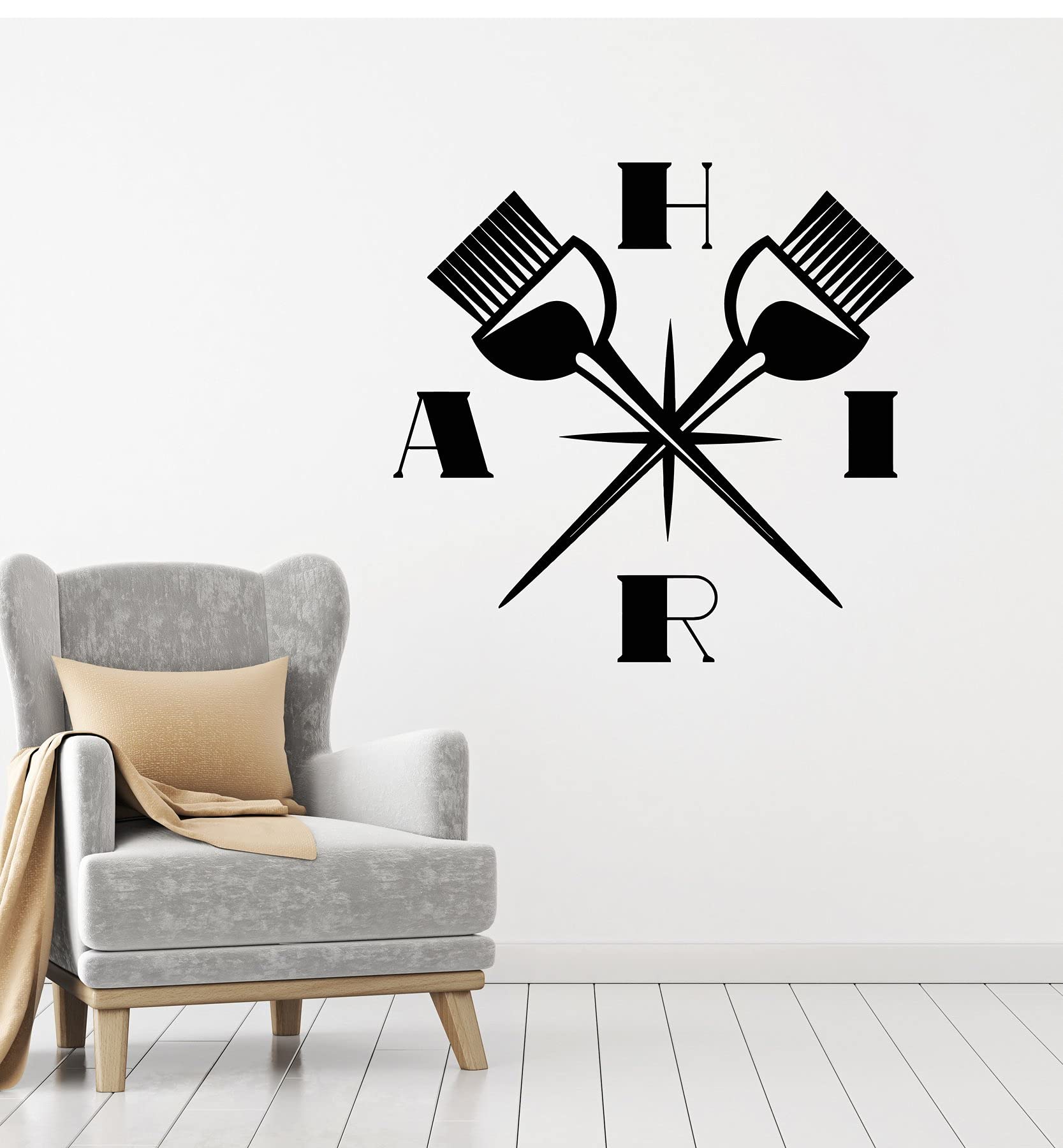 VVWV Inspirational Hair Quotes Wall Decal - 40x40cm Self-Adhesive Sticker for Salon, Barbershop, Spa, Nail & Beauty Parlor Decor - Perfect for Makeup Stations & Waiting Areas
