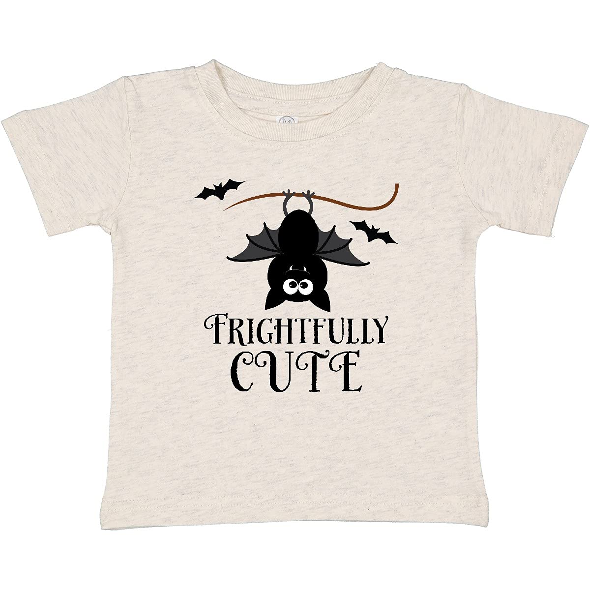 Inktastic Halloween Bat Frightfully Cute Holiday Baby T-Shirt - Adorable Bat Design for Infants & Toddlers - Perfect for Halloween Parties, Trick-or-Treating & Family Photo Shoots