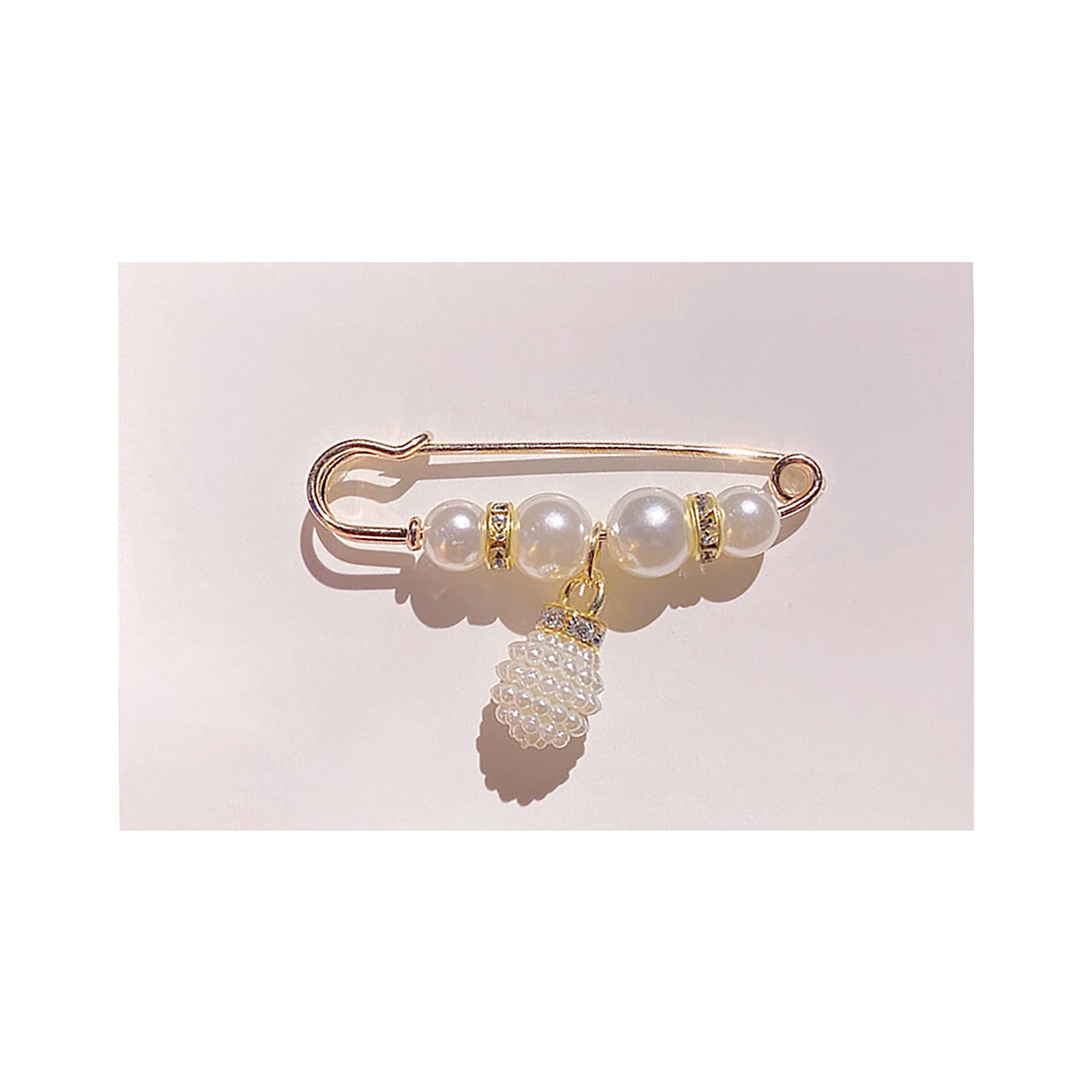Elegant Adjustable Pearl & Rhinestone Brooch Set (1-6PC) - Fashion Lapel Pins for Women, Scarf Clips, Trousers & Accessories - Perfect for Weddings, Parties & Office Wear