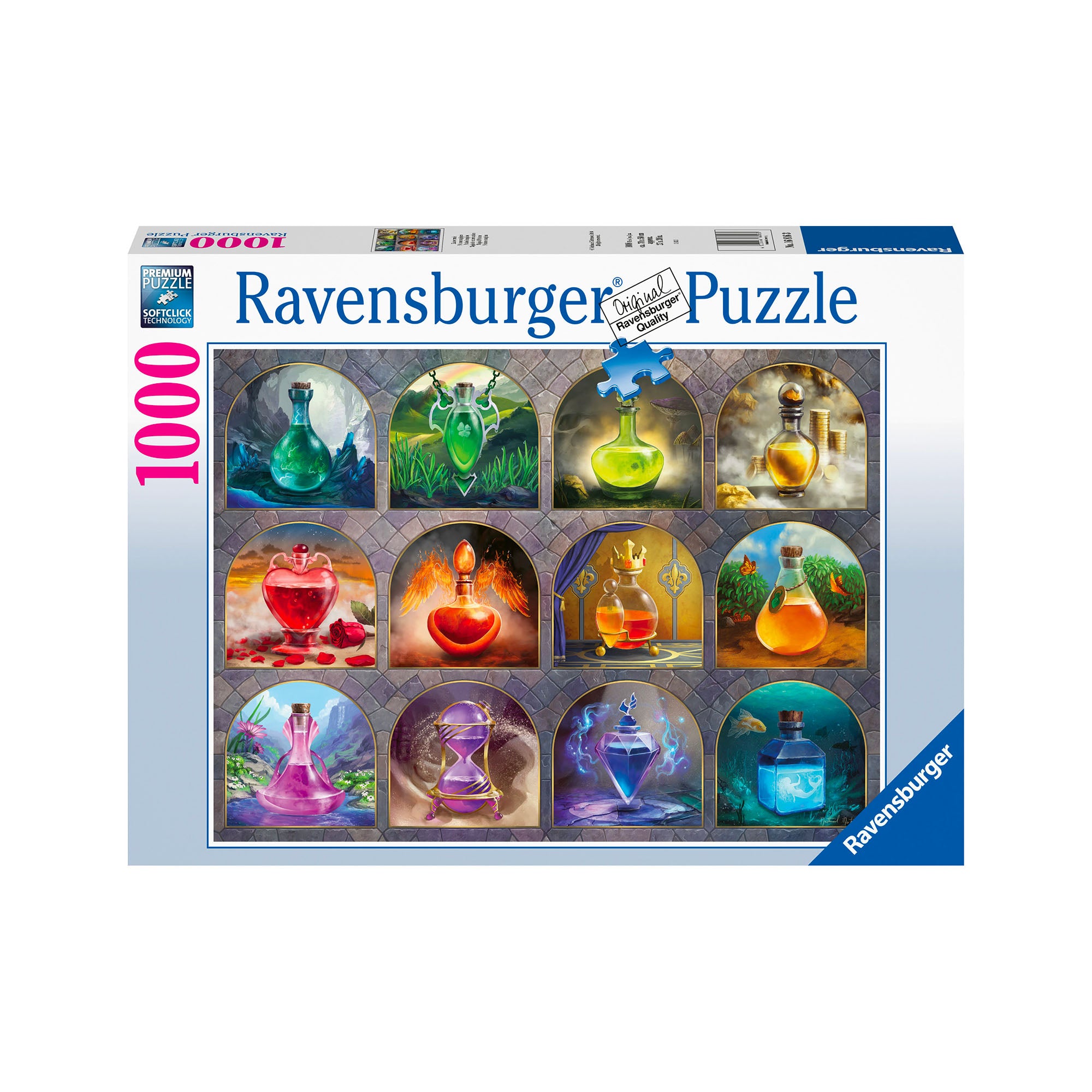 1,000 Piece Jigsaw Puzzle - Magical Potions & Enchanted Bottles - Challenging Adult Puzzle for Relaxation & Stress Relief - Perfect for Family Game Night & Home Decor