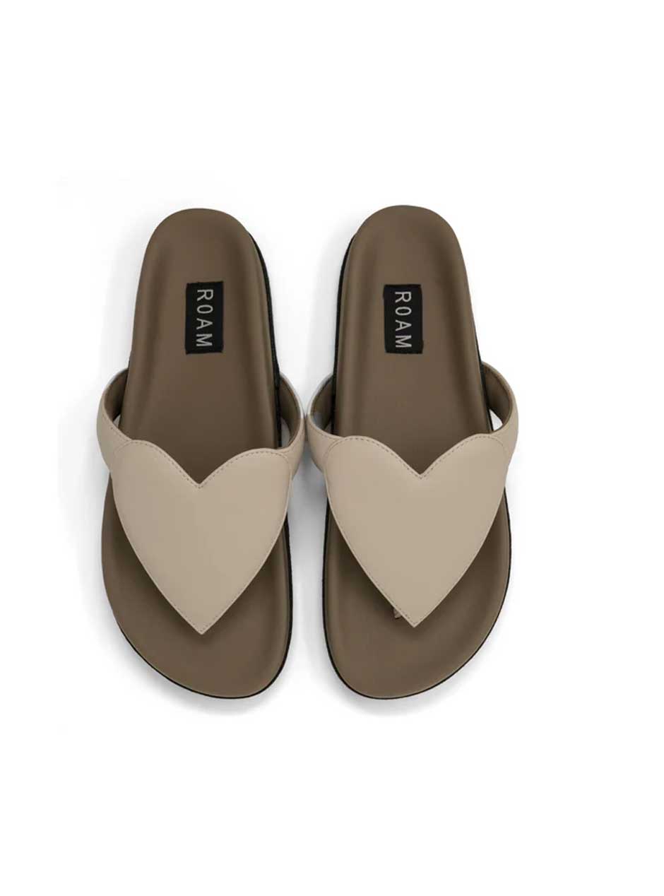 ROAM Women's Love Vegan Leather Sandals - Cement Tan | Comfortable & Stylish Vegan Shoes for Summer | Perfect for Beach, Travel & Casual Outings