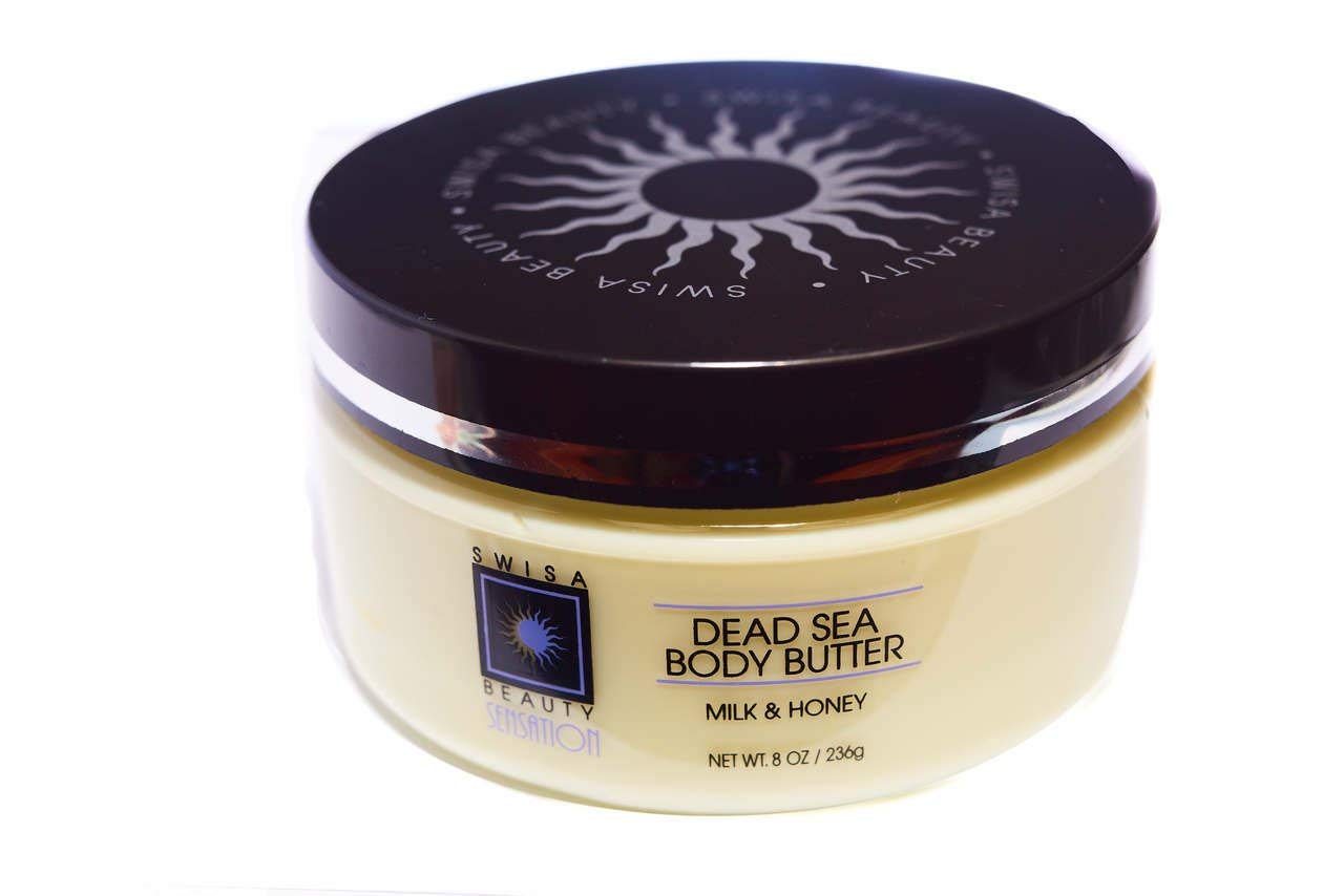 Swisa Beauty Dead Sea Milk & Honey Body Butter - Ultra Hydrating & Nourishing for Dry Skin - Perfect for Daily Moisturizing & Spa Nights