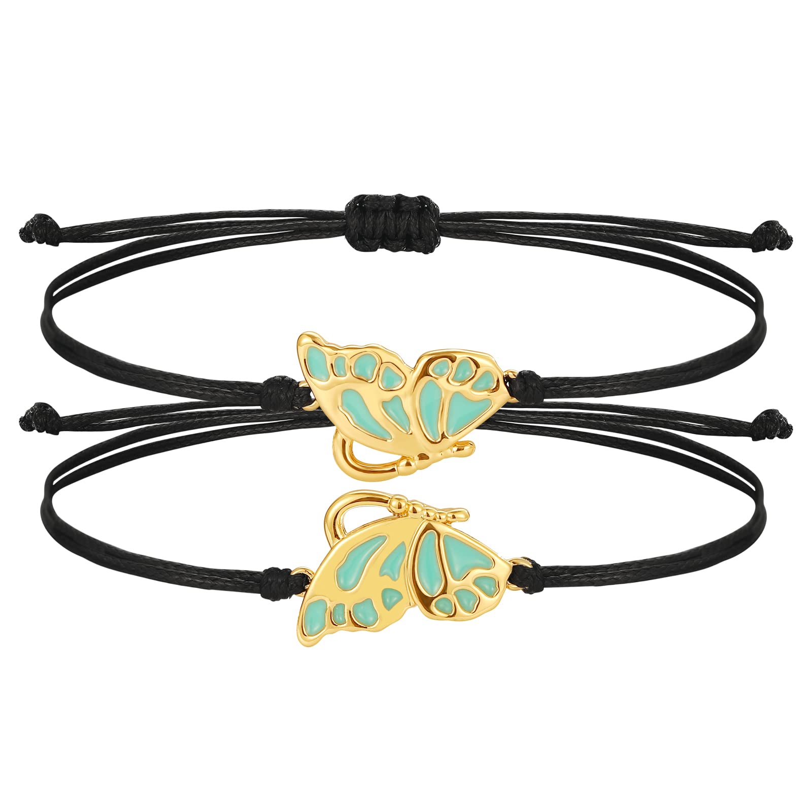Best Friendship Necklace Set for Women & Girls - Matching Butterfly BFF Necklaces for Long Distance Friends, Birthday Gifts for Best Friends - Perfect for Anniversaries, Valentine's Day & Special Occasions