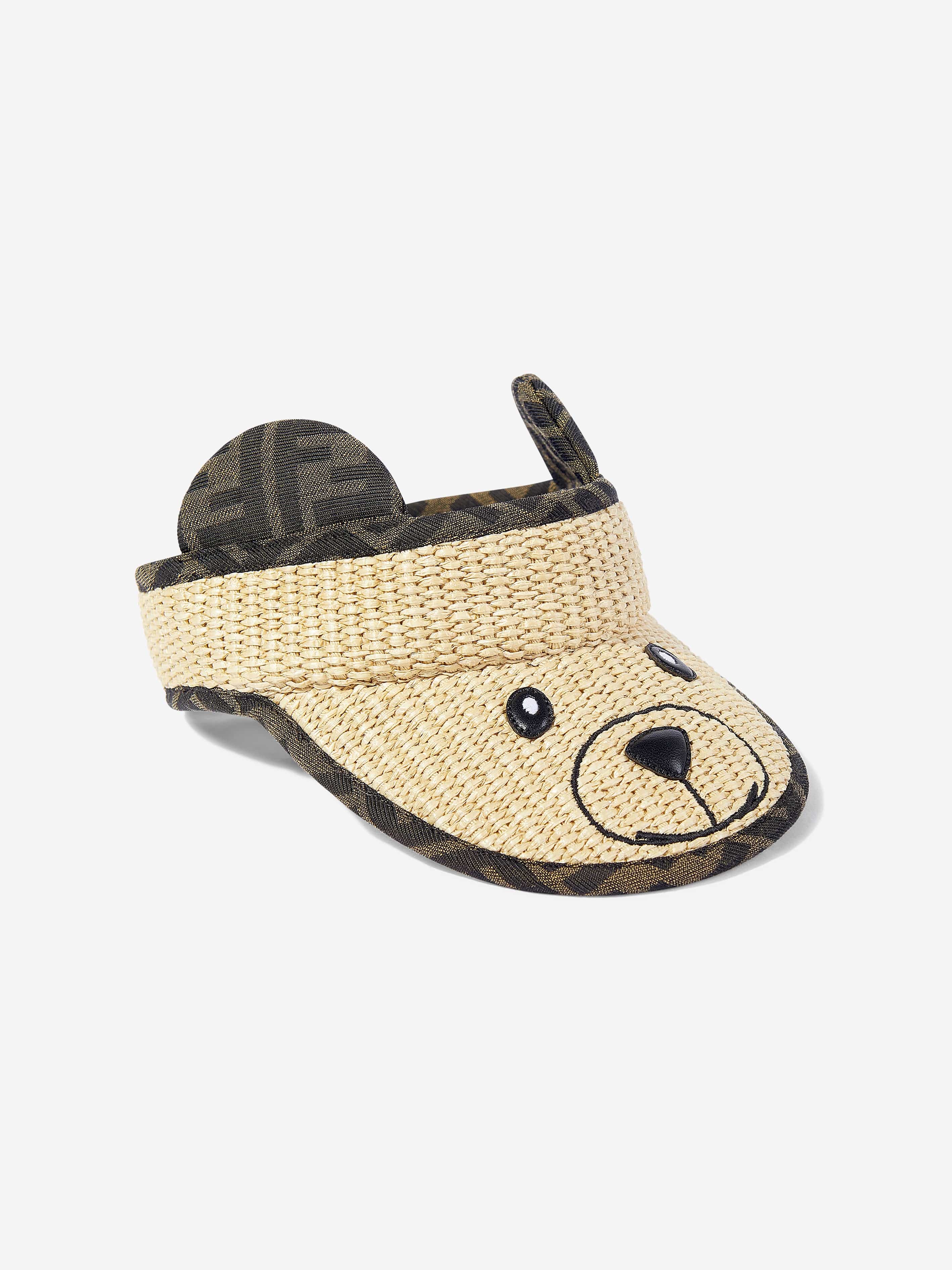 Soft Beige Baby Bear Visor Hat - Adjustable Sun Protection for Infants & Toddlers - Perfect for Outdoor Play, Beach Trips, and Sunny Day Adventures