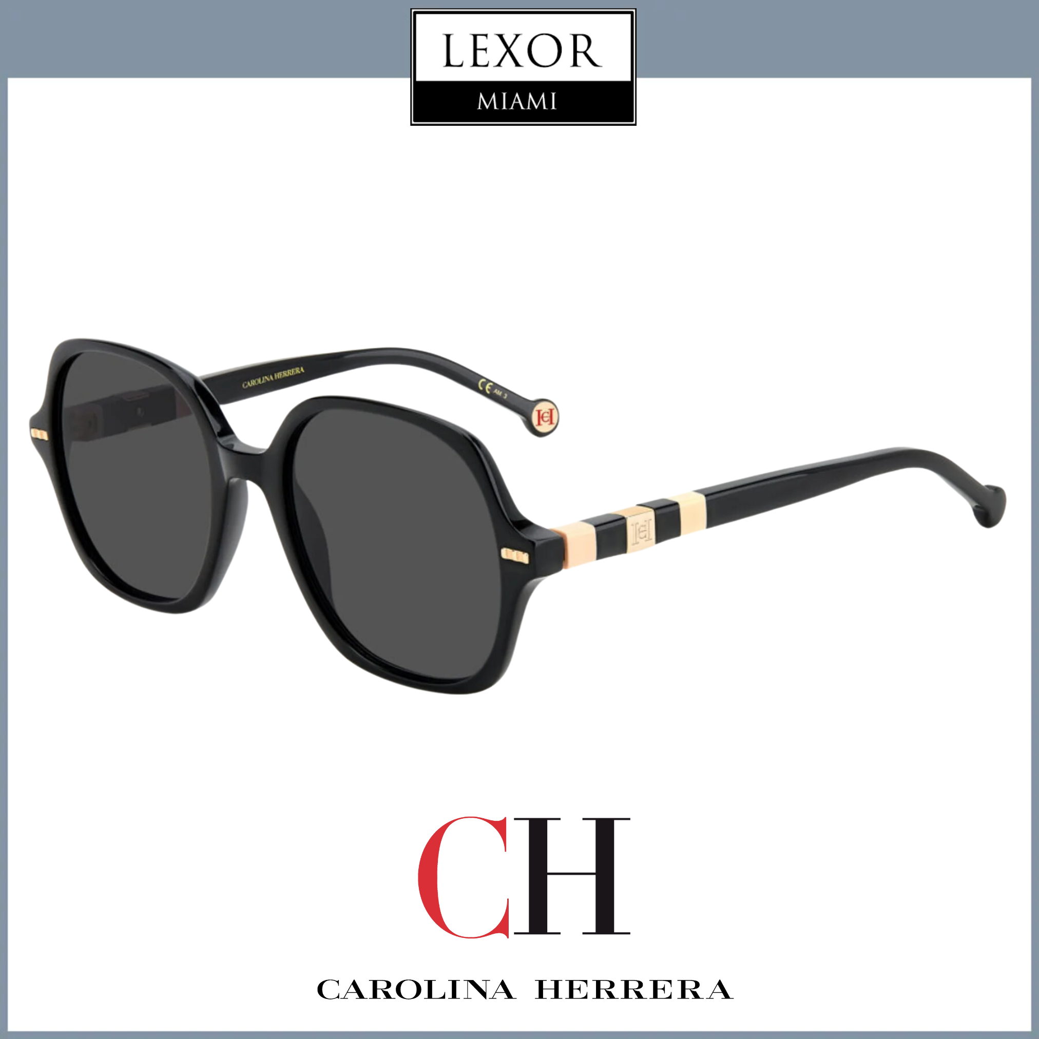 Carolina Herrera HER 0106/S 0KDX IR 55/20 140 Women's Sunglasses - UV Protection, Fashionable & Lightweight for Outdoor Activities, Beach & Driving