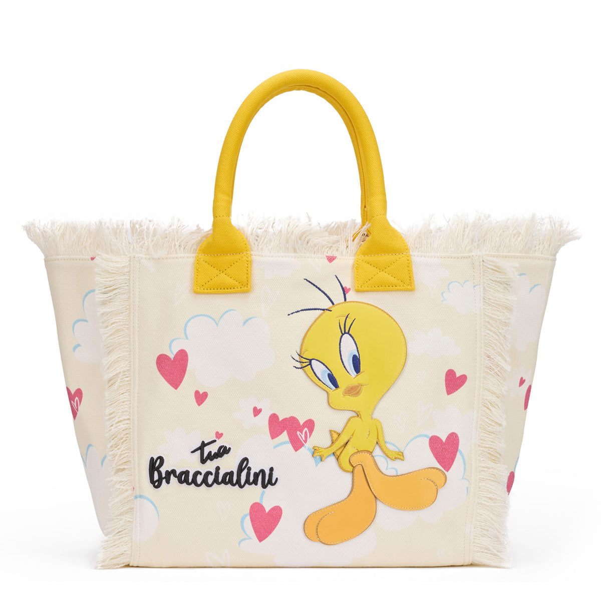 Braccialini Looney Tunes LT125 TC Summer Shopper Bag - Unique Designer Handbag for Women, Perfect for Beach, Travel and Daily Use