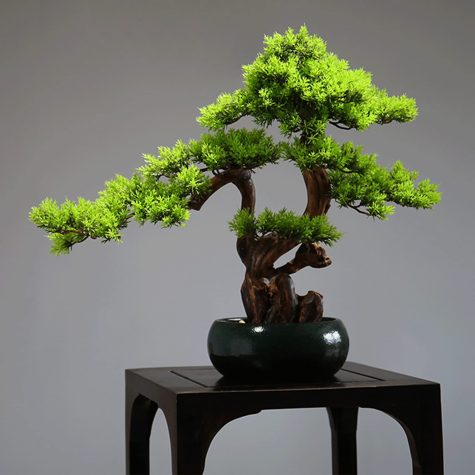 Artificial Bonsai Tree - Mini Fake Pine Potted Plant for Home & Office Decor, Desktop Display, Indoor Garden Decoration | Perfect for Living Room, Bedroom, Workspace & Gift Giving