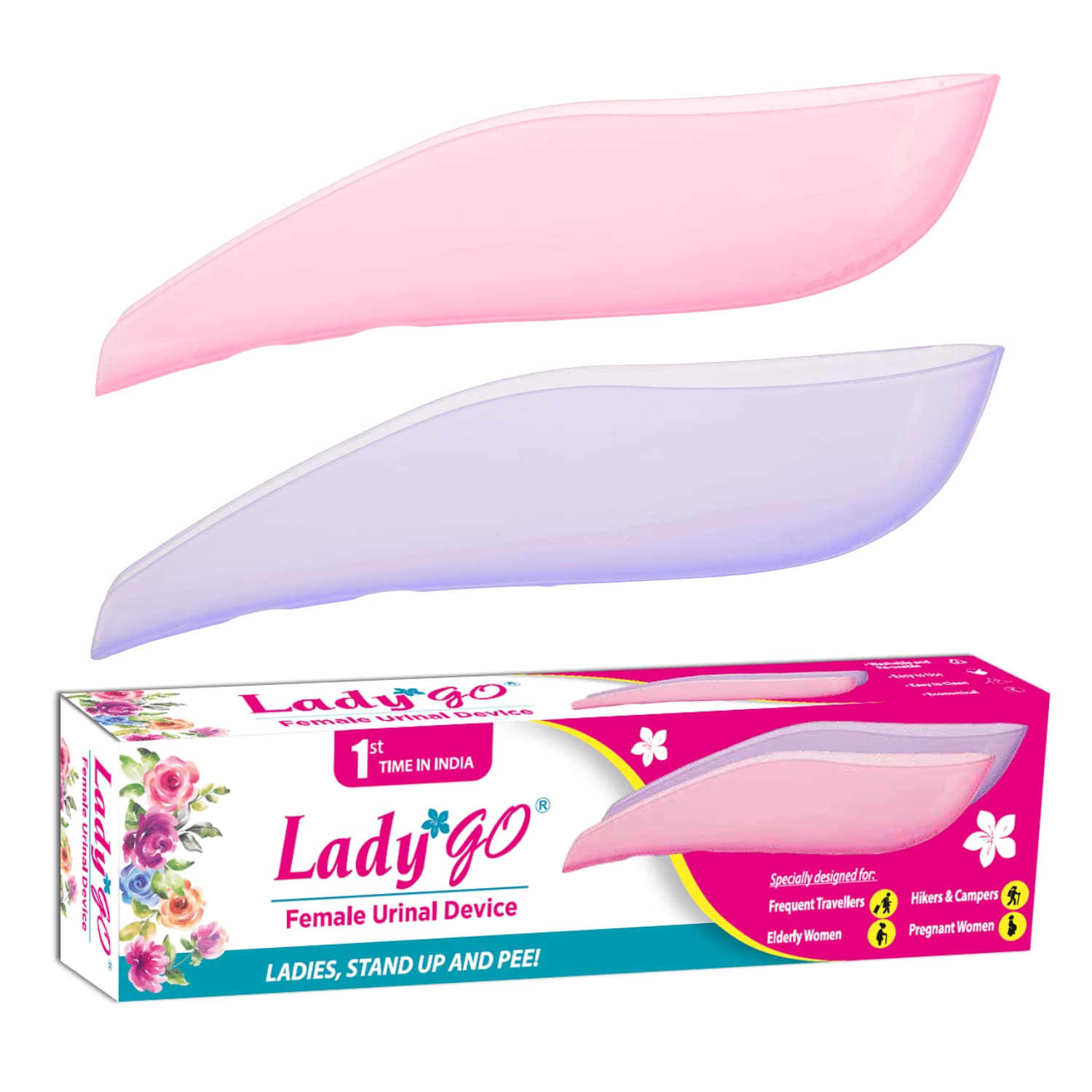 **Reusable Female Urination Device for Women – Lightweight, Portable, Leak-Proof Stand & Pee Funnel – Perfect for Travel, Camping, Hiking & Outdoor Activities – Lavender & Pink Combo Pack**    *(Use Cases: Ideal for public restrooms, road trips, festivals, and outdoor adventures where clean toilets are unavailable.)*