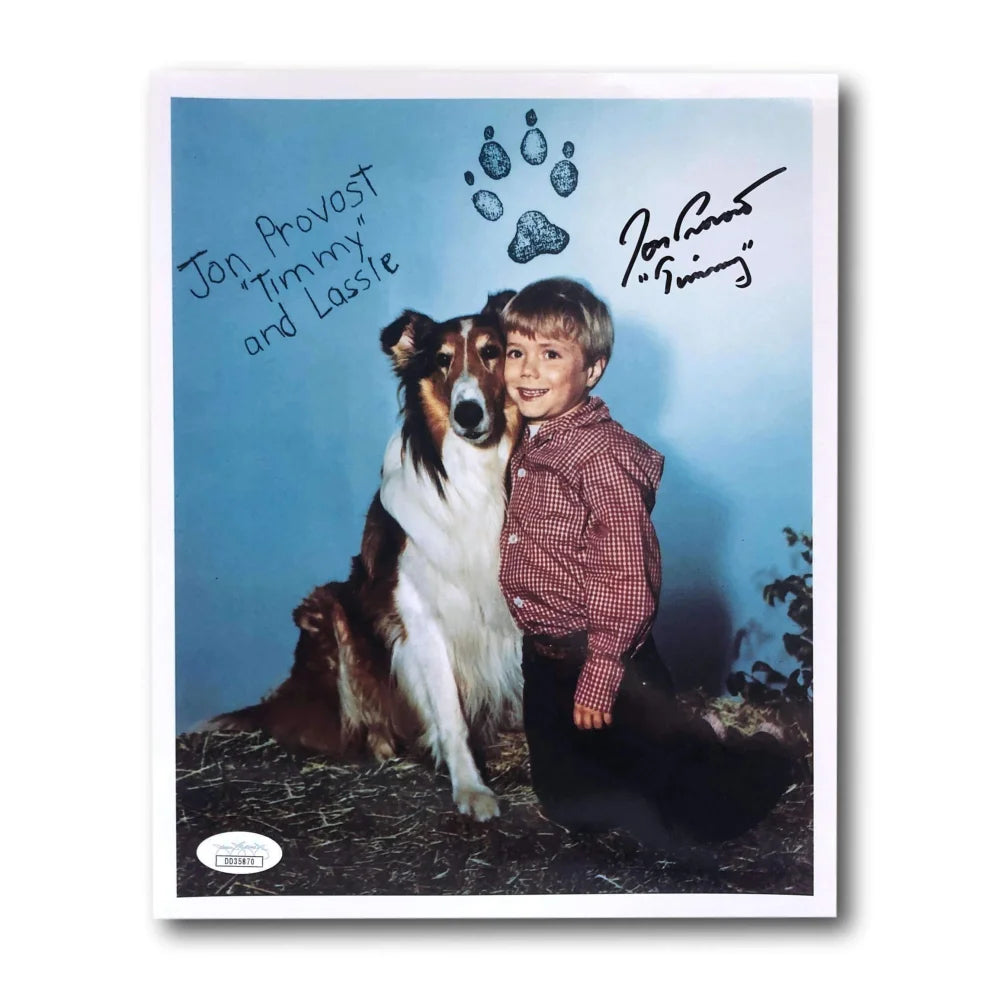 Jon Provost Hand Signed Lassie 8x10 Photo with JSA COA - Authentic Timmy Autograph - Perfect for Collectors, Memorabilia Displays & TV Show Fans