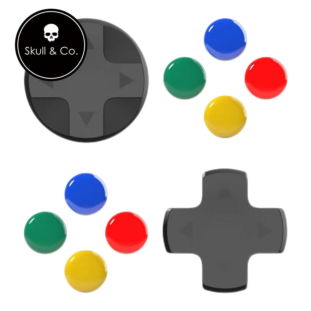 Skull & Co. D-Pad Button Cap Set for Nintendo Switch Joy-Con Controllers - Enhance Gaming Precision for Action & Fighting Games