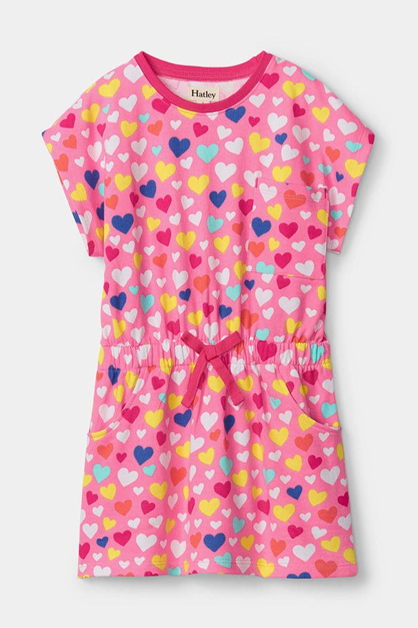 Girls' Dress with Bubble Hearts Print by Hatley - Perfect for Parties, School & Everyday Play