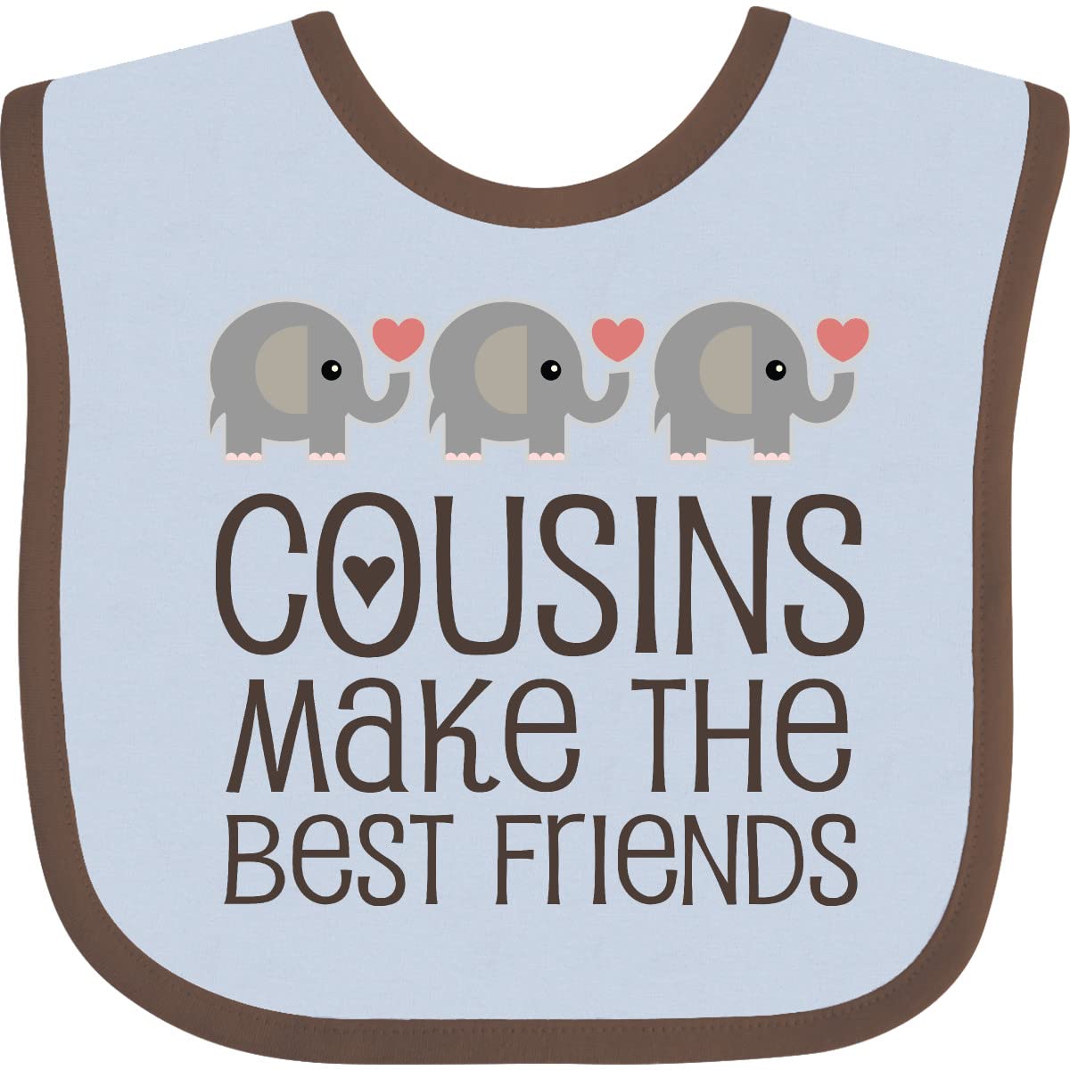 Inktastic Cousins Make the Best Friends Baby Bib - Soft Cotton Drool Bib for Infants & Toddlers - Perfect for Feeding Time, Playdates, and Family Gatherings