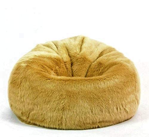 Premium Furry Bean Bag Cover - Rainbow Design, Soft & Luxurious XXXL Bean Bag Chair Replacement (Without Beans) - Perfect for Kids' Rooms, Dorm Decor, and Cozy Living Spaces