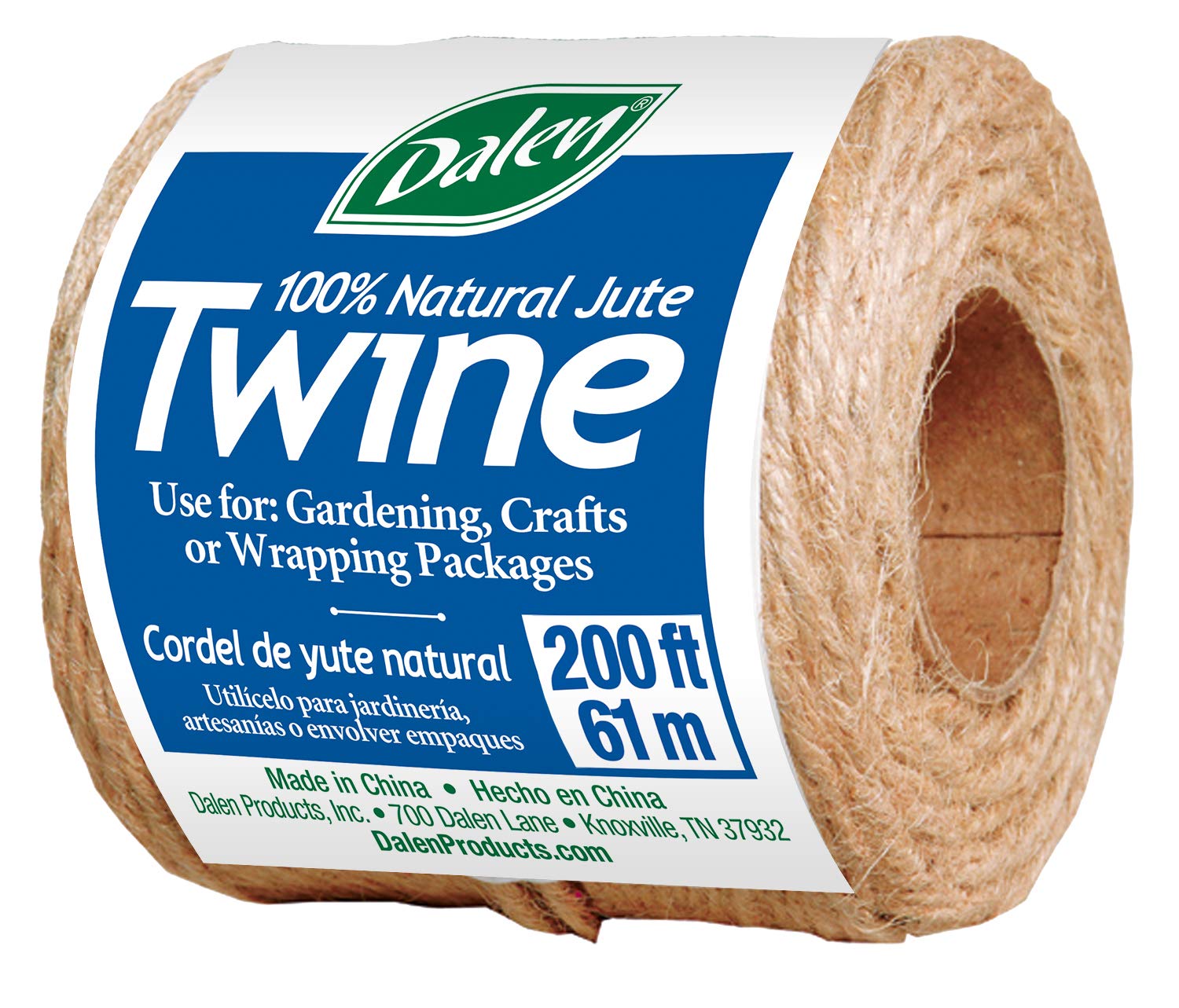 Natural Jute Twine 100% Organic - 200 Feet per Roll (3 Pack) - Perfect for Gardening, Crafts, Gift Wrapping & DIY Projects