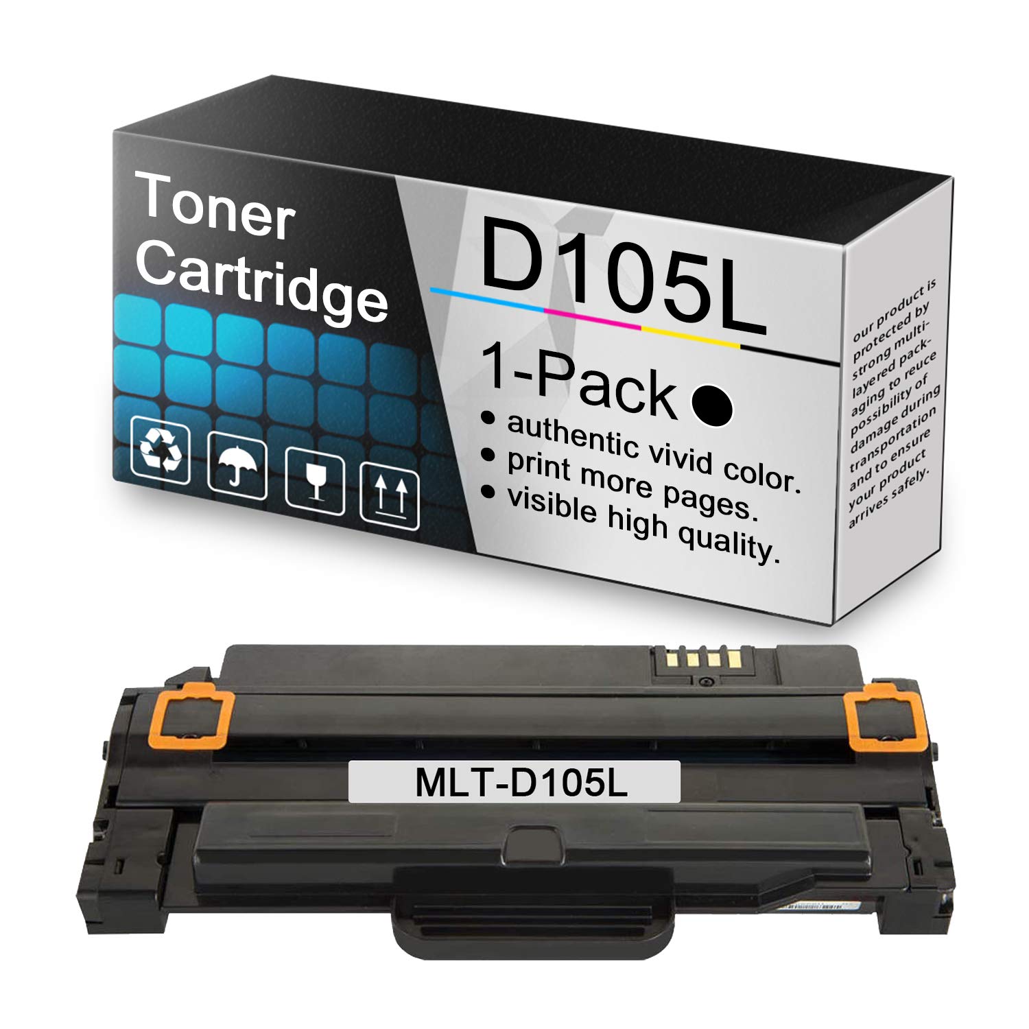 Compatible MLT-D105L Toner for Samsung Printers - Home & Office Use
