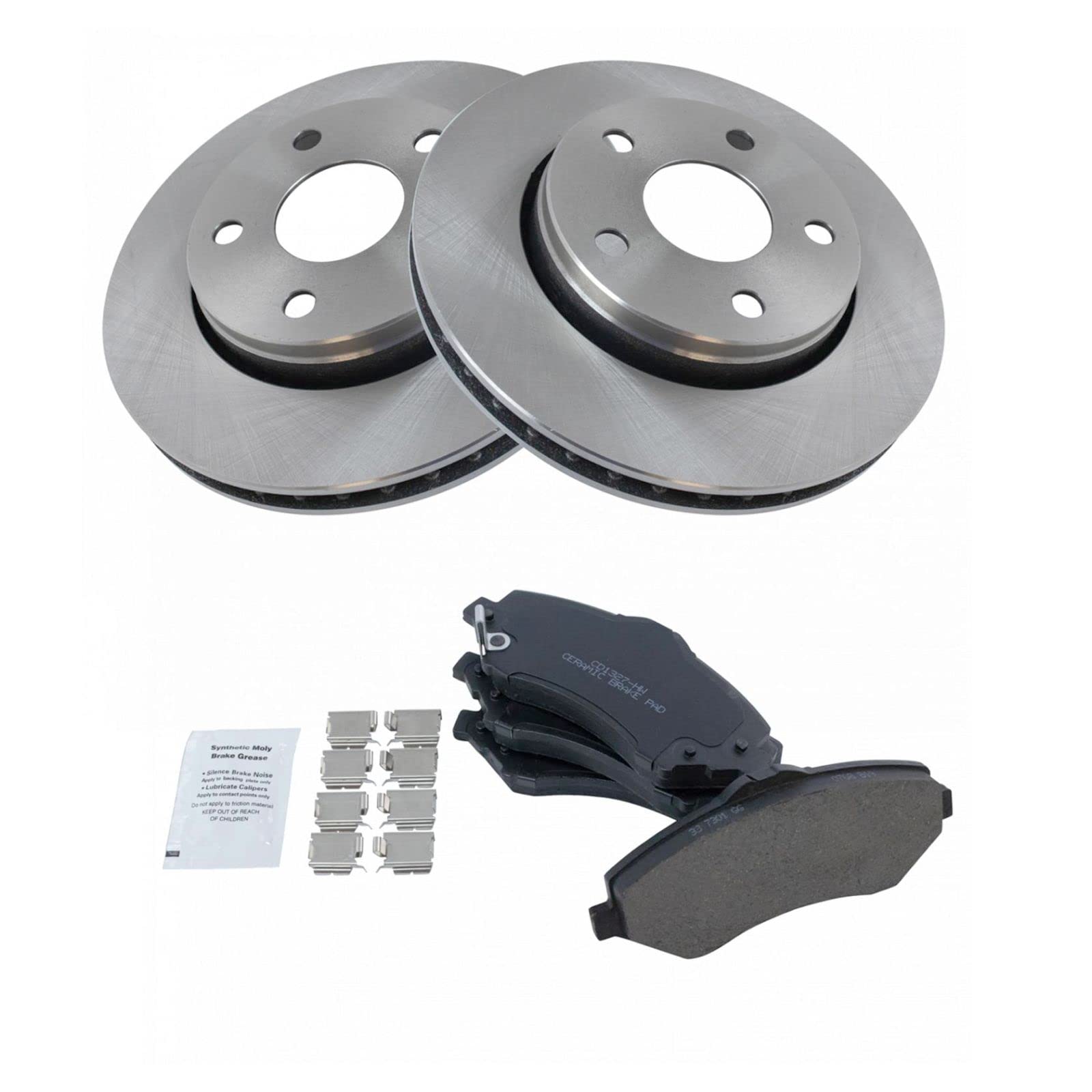 Premium Posi Ceramic Brake Pad & Rotor Front Kit for Jeep Wrangler Truck - High-Performance Braking System for Off-Road Adventures & Daily Commuting