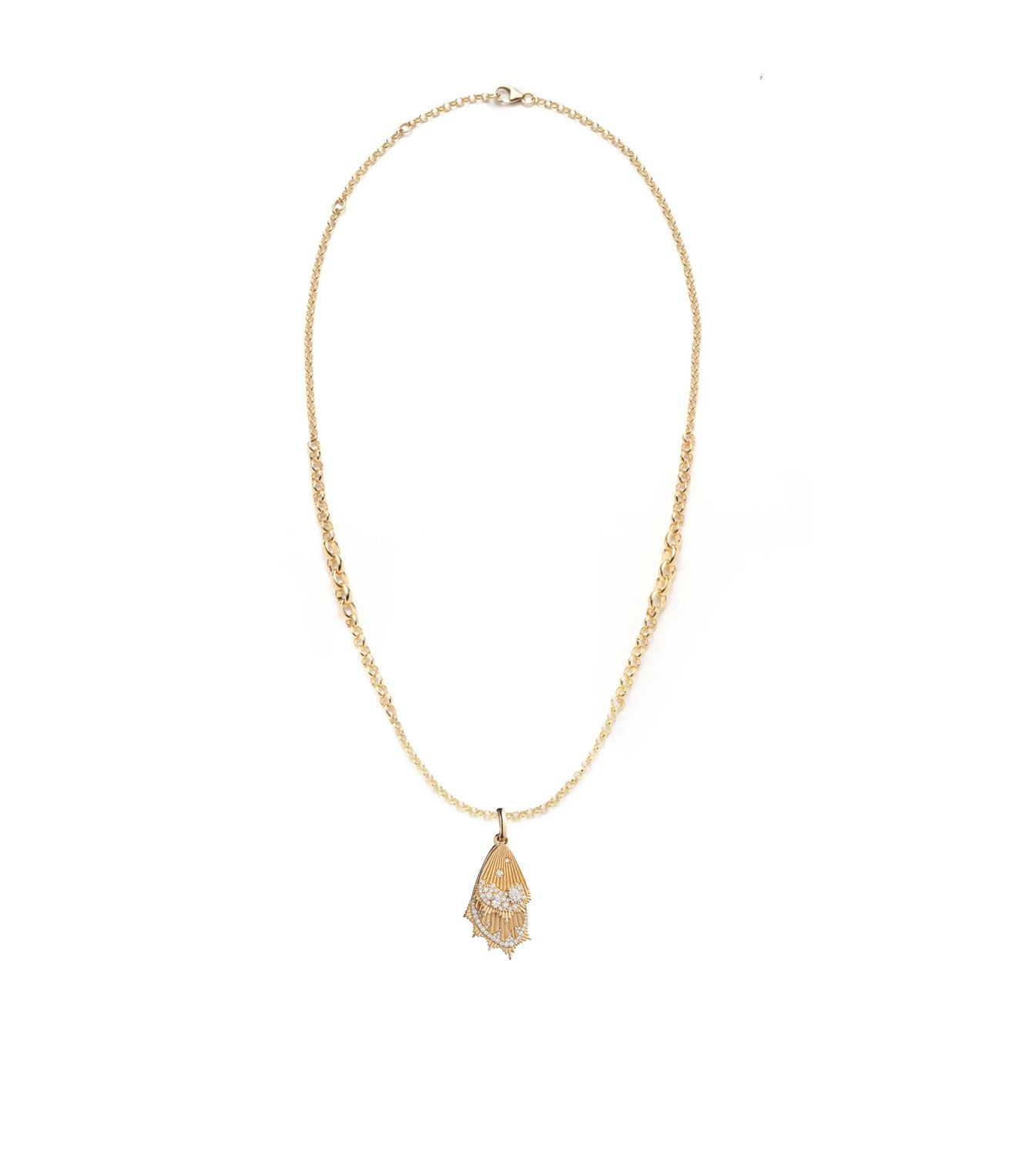 Encrusted Butterfly Wing Pendant Necklace - Elegant Graduated Belcher Chain Jewelry for Women | Perfect for Weddings, Parties & Special Occasions