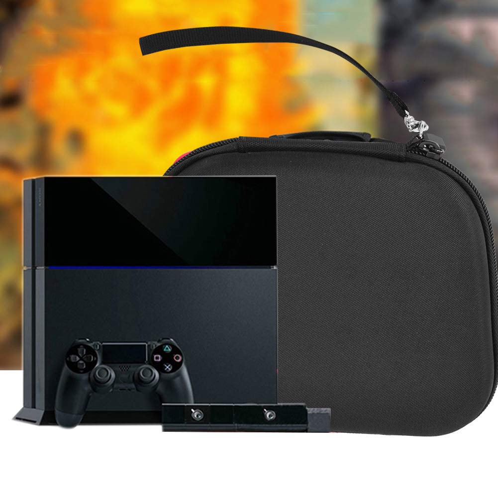 PS4 Storage Bag - Shockproof Carrying Case for PS4 Console & Wireless Bluetooth Controller with Hand Strap | Perfect for Travel, Gaming Parties & Home Storage