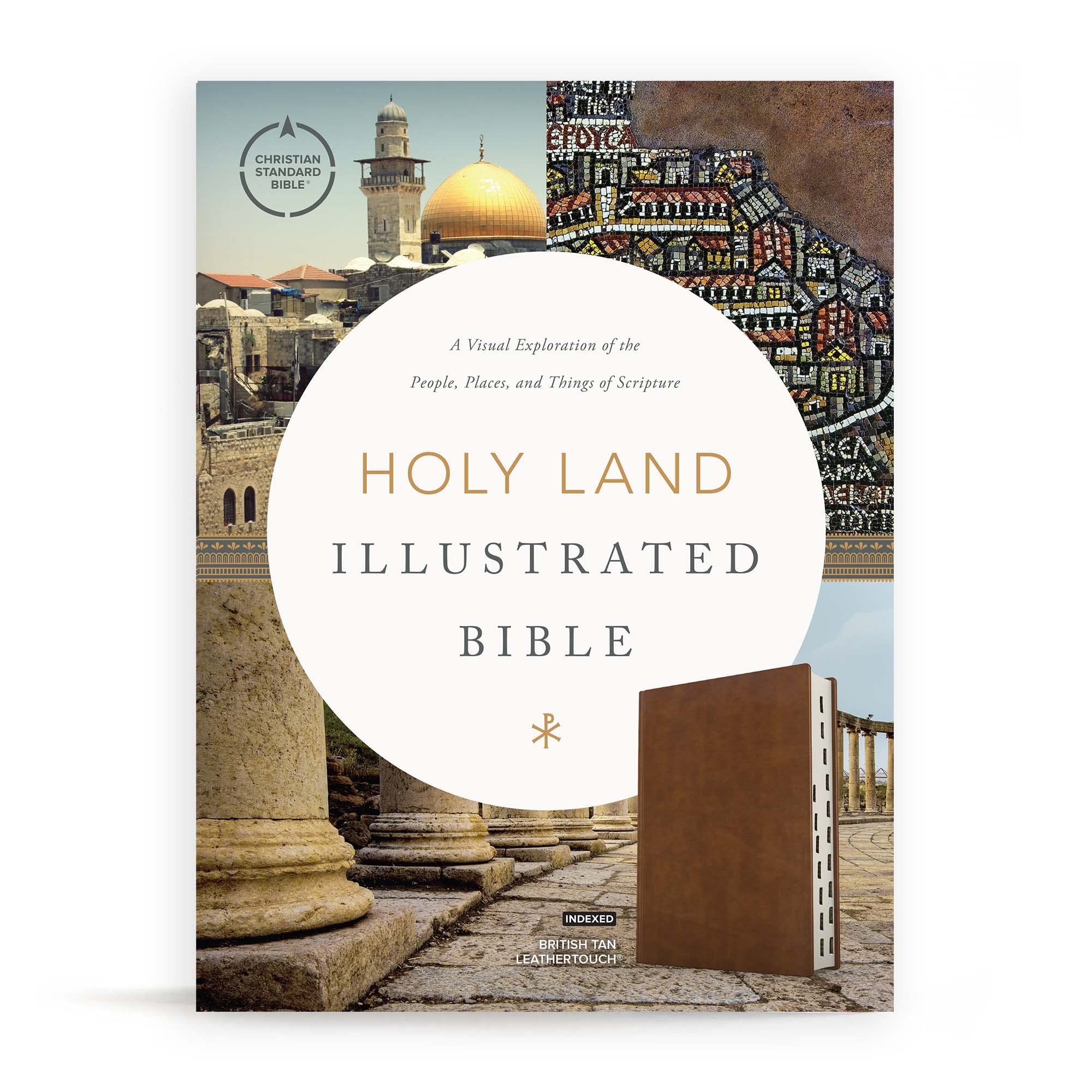 Holy Land Illustrated Bible - LeatherTouch, Indexed, Full-Color | Perfect for Bible Study & Travel