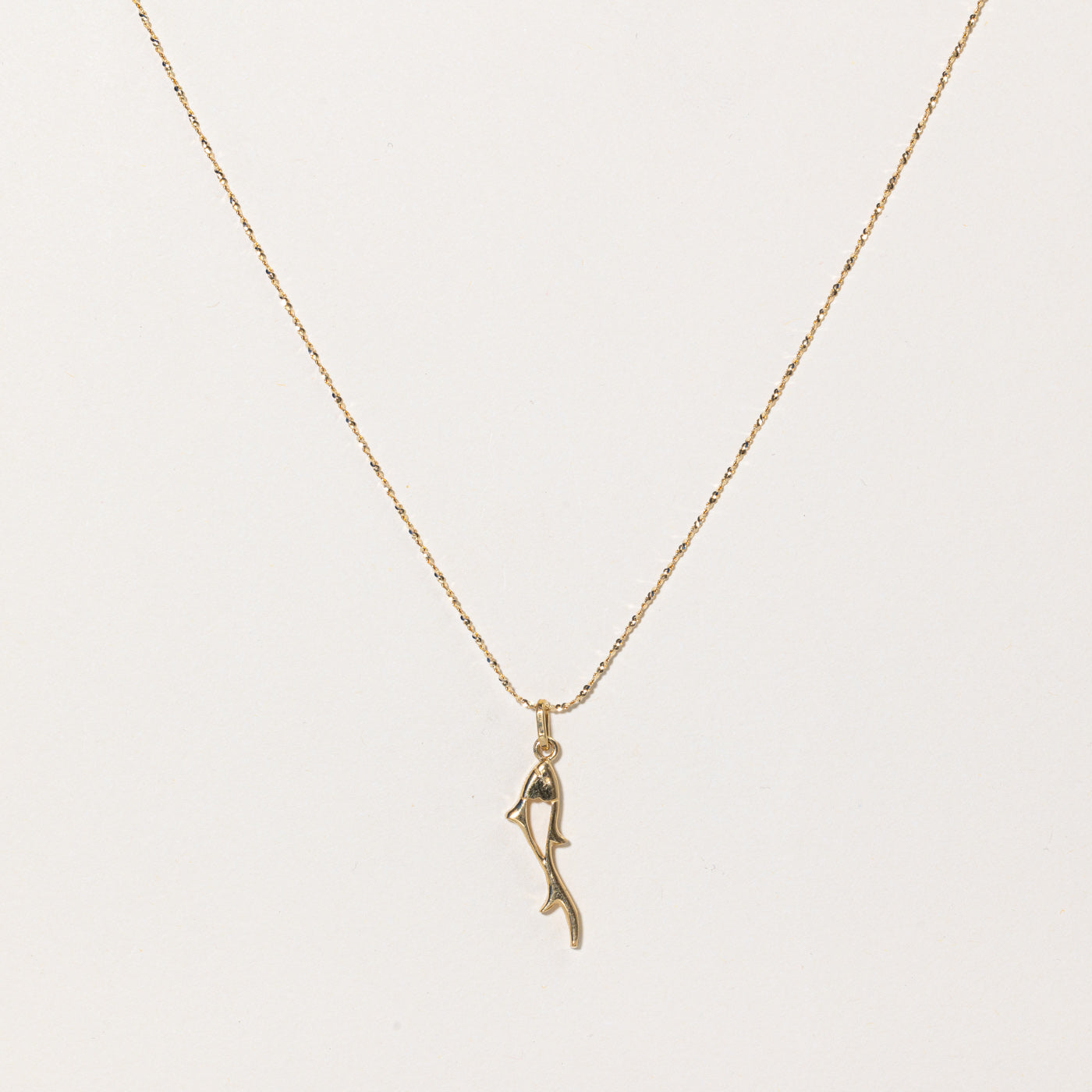 18K Yellow Gold Fish Charm Necklace - 16 Inch Adjustable Chain, Elegant Jewelry Gift for Women | Perfect for Birthdays, Anniversaries, and Everyday Wear