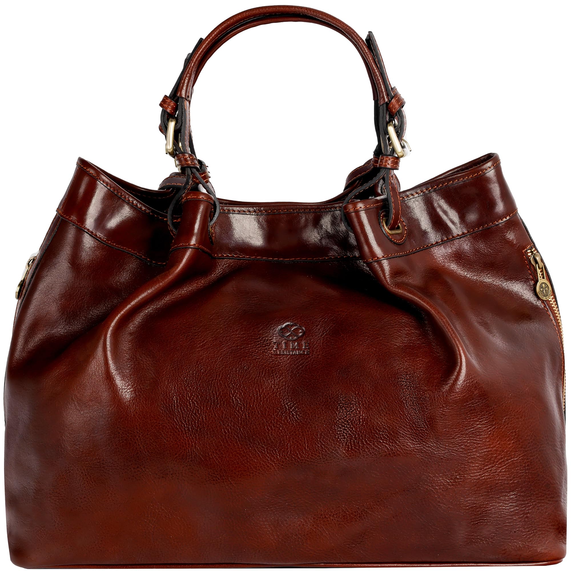 Premium Full-Grain Leather Handbag for Women - Timeless Top Handle Purse with Scratch-Resistant Finish - Perfect for Work, Travel & Evening Events