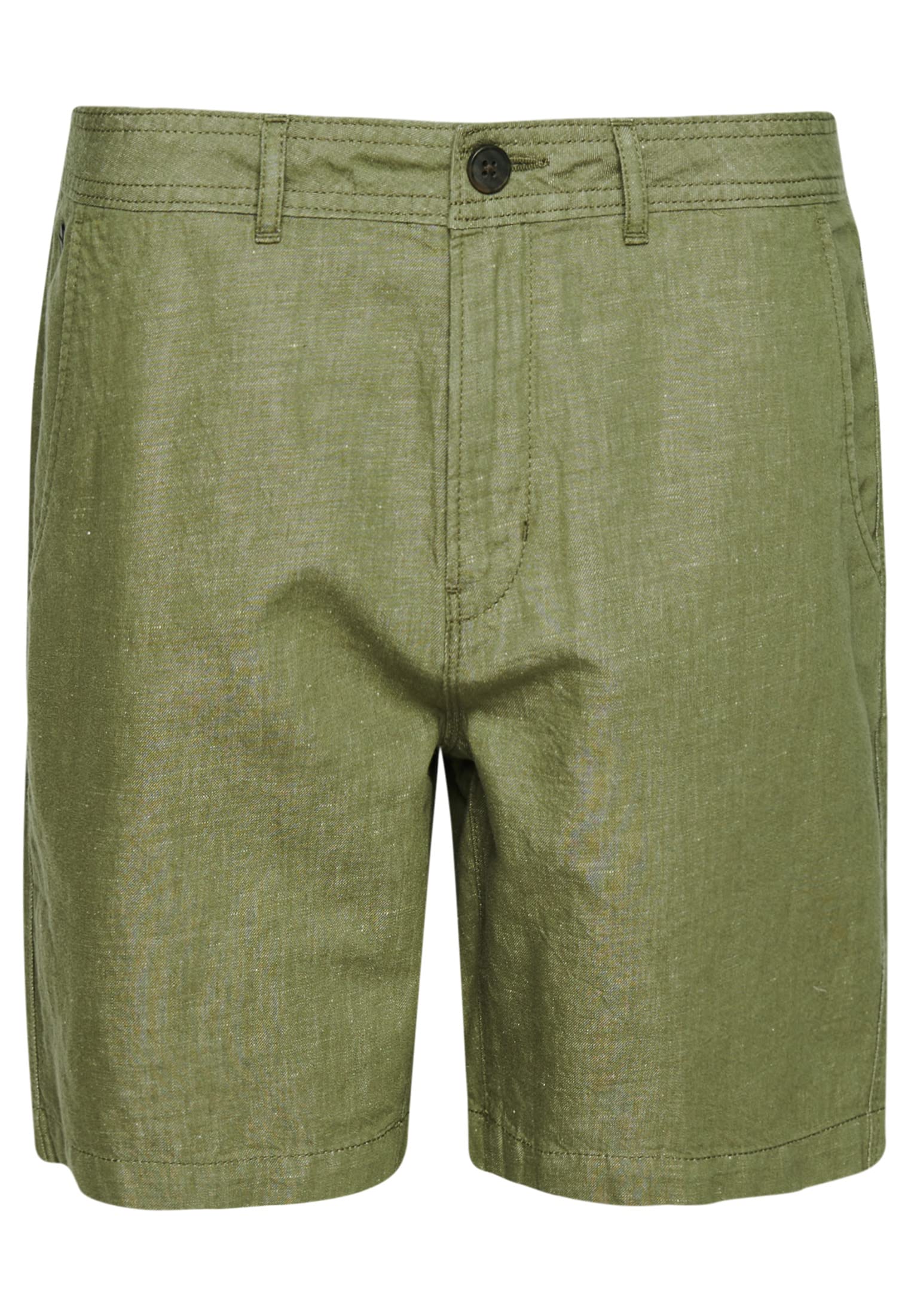 Superdry Men's Organic Cotton Linen Turn-Up Shorts | Comfortable Casual Summer Shorts for Outdoor Activities, Beach, and Travel