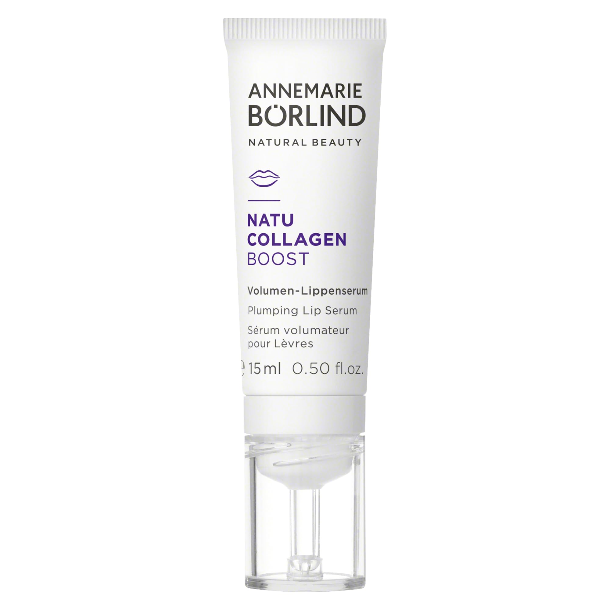ANNEMARIE BÖRLIND NATU COLLAGEN BOOST Plumping Lip Serum - Vegan Lip Plumper with Botanical Collagen & Plant-Based Protein, 0.5oz - Hydrates & Rejuvenates Lips for Fuller Look | Perfect for Daily Use & Special Occasions