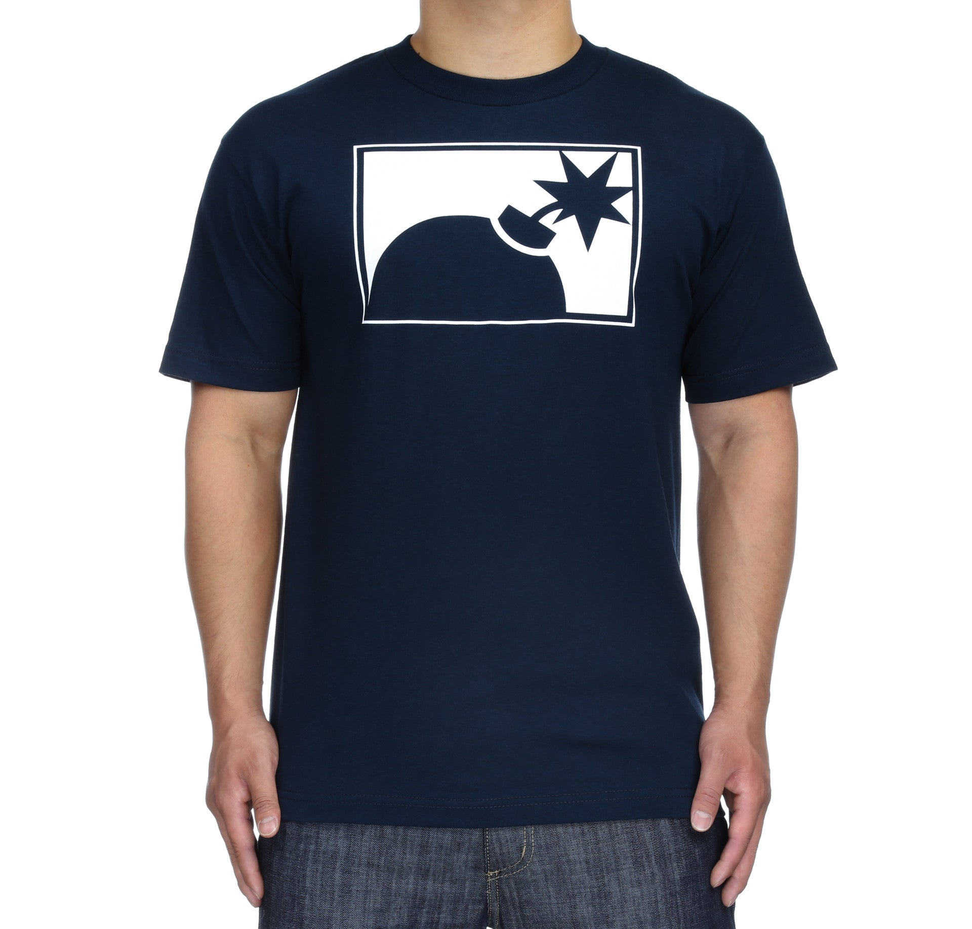 The Hundreds Forever Half Bomb T-Shirt for Men - Navy Blue Casual Tee - Perfect for Streetwear, Everyday Wear & Urban Fashion