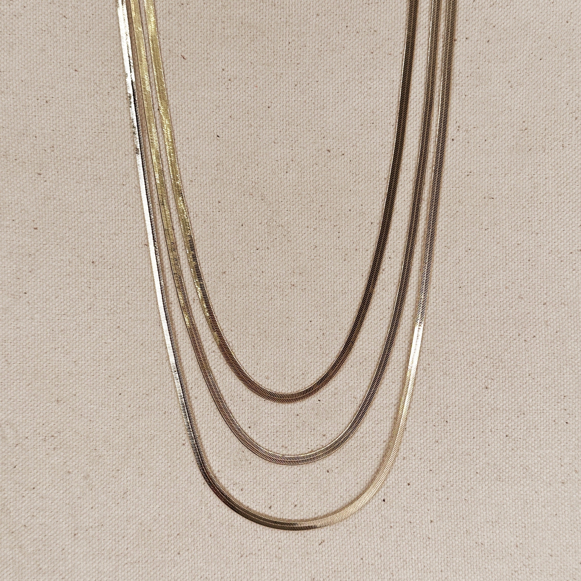 18K Gold Filled 3.0mm Thick Herringbone Chain Necklace for Women - Elegant Layering Piece for Everyday Wear & Special Occasions