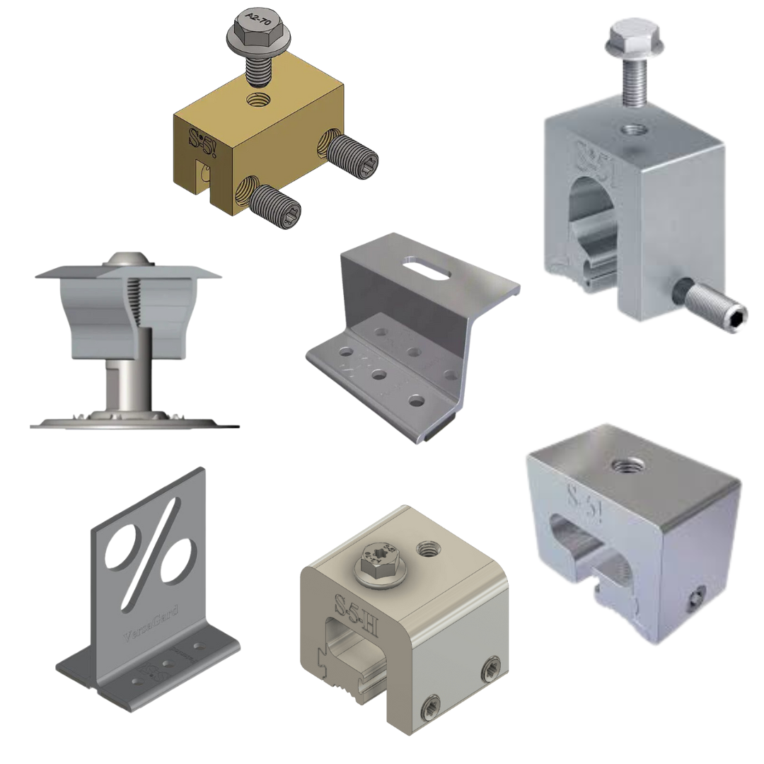 Complete Rail-Free Solar Panel Mounting Kit for Metal Roofs - Easy Installation, Durable & Weatherproof - Ideal for Residential & Commercial Solar Energy Systems