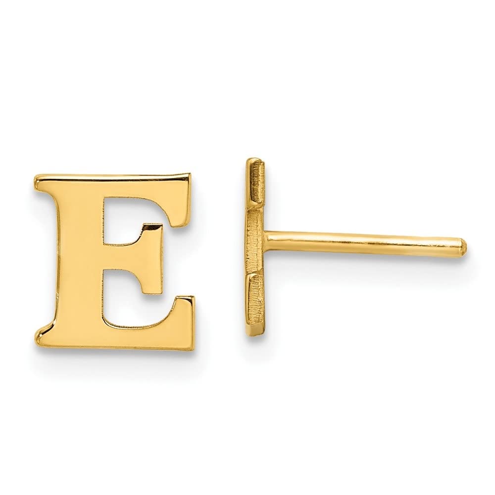 14K Gold Alphabet Letter Initial Stud Earrings for Women - Personalized Name Jewelry Gift for Her - Perfect for Birthdays, Anniversaries & Everyday Wear