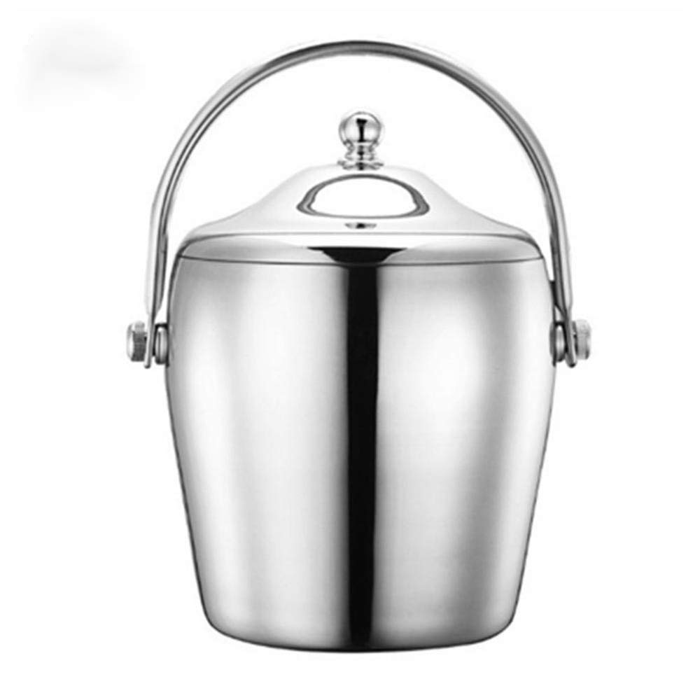 YYZWNC Insulated Stainless Steel Ice Bucket with Lid - Portable Freezer Cooler for Beer, Wine & Drinks | Perfect for Outdoor Parties, BBQs, Picnics & Buffets
