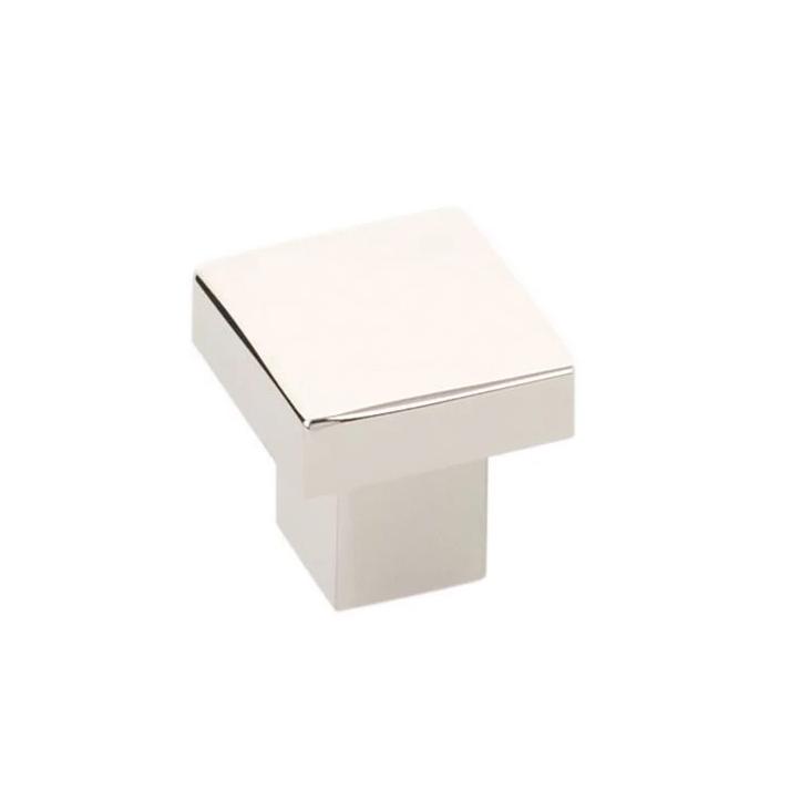 Modern Rectangular Hunter Finger Pull in Polished Nickel - Cabinet & Drawer Hardware for Home Decor and Furniture Upgrade - Perfect for Kitchen Cabinets, Bathroom Vanities, and Wardrobe Doors
