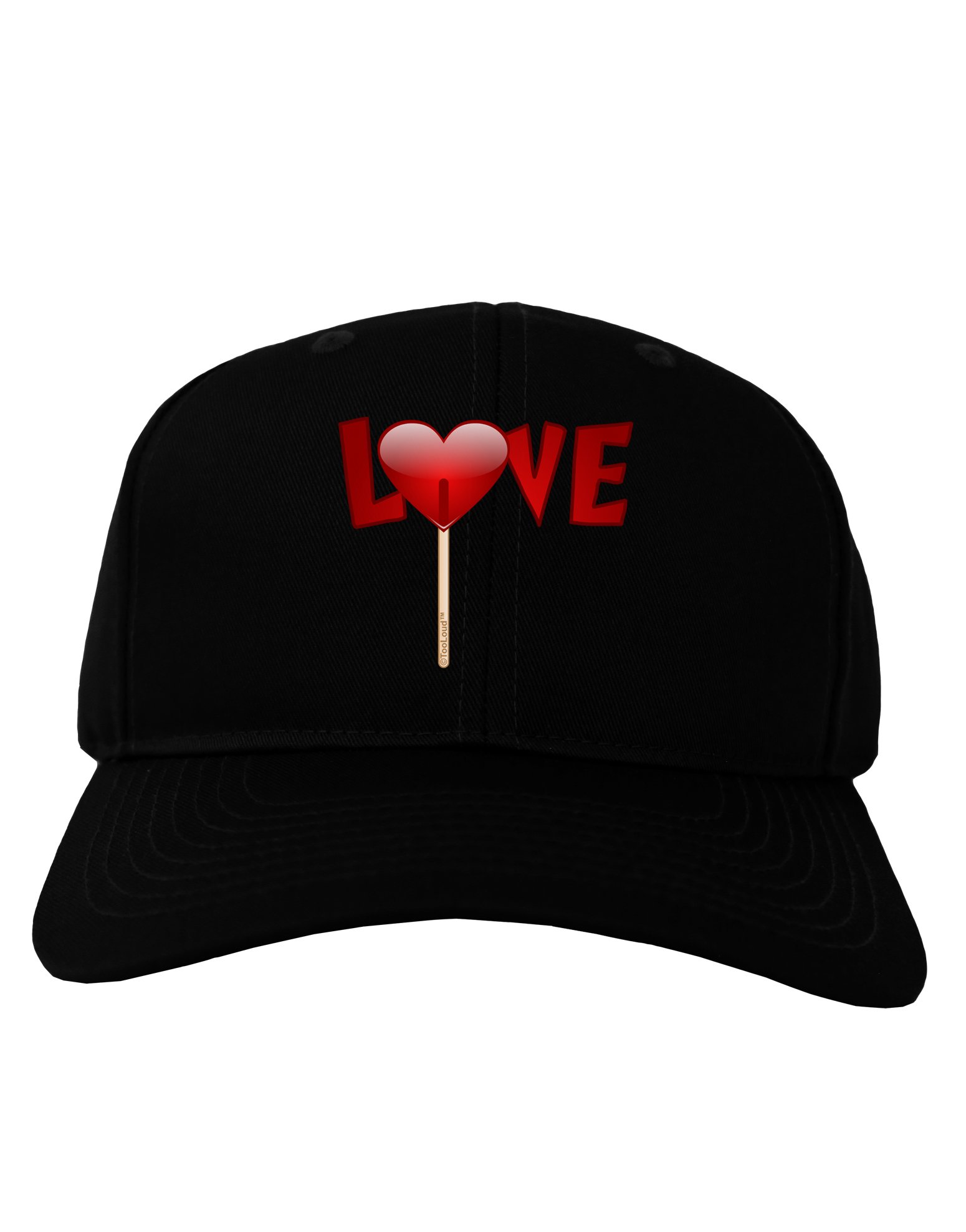 TOOLOUD Love Lollipop Adult Dark Baseball Cap - Adjustable Unisex Dad Hat for Men & Women - Perfect for Casual Wear, Outdoor Activities, and Fashion Accessories