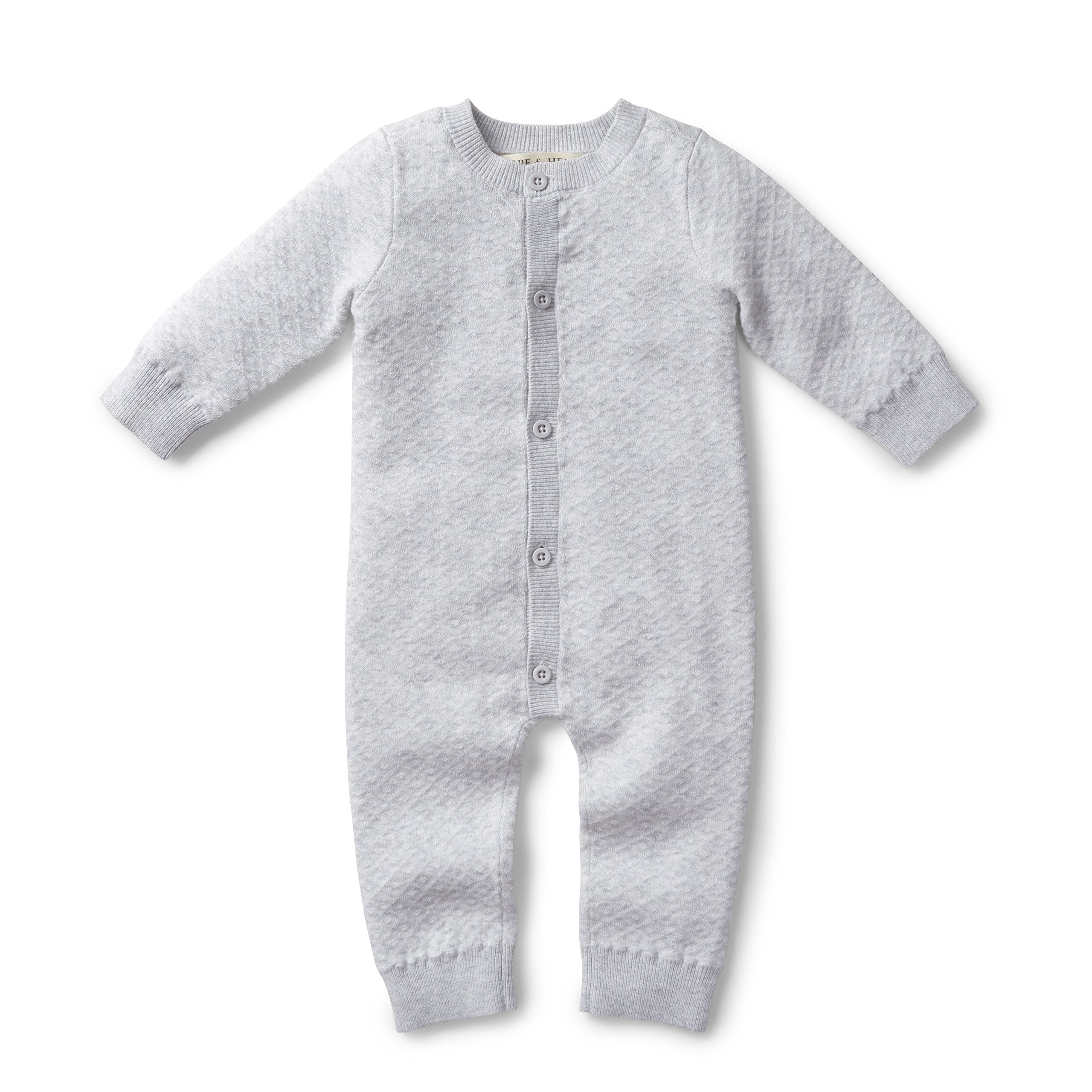 Hope & Henry Organic Cotton Baby Sweater Romper with Button Front - Soft & Cozy Outfit for Newborns, Infants & Toddlers - Perfect for Playdates, Family Photos & Special Occasions