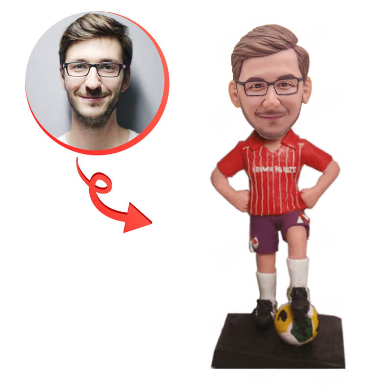 Custom Personalized Football Buddy Bobblehead - Unique Sports Fan Gift for NFL Fans, Fantasy Football Players & Tailgating Parties - Perfect for Office Desk, Man Cave Decor & Game Day Souvenirs