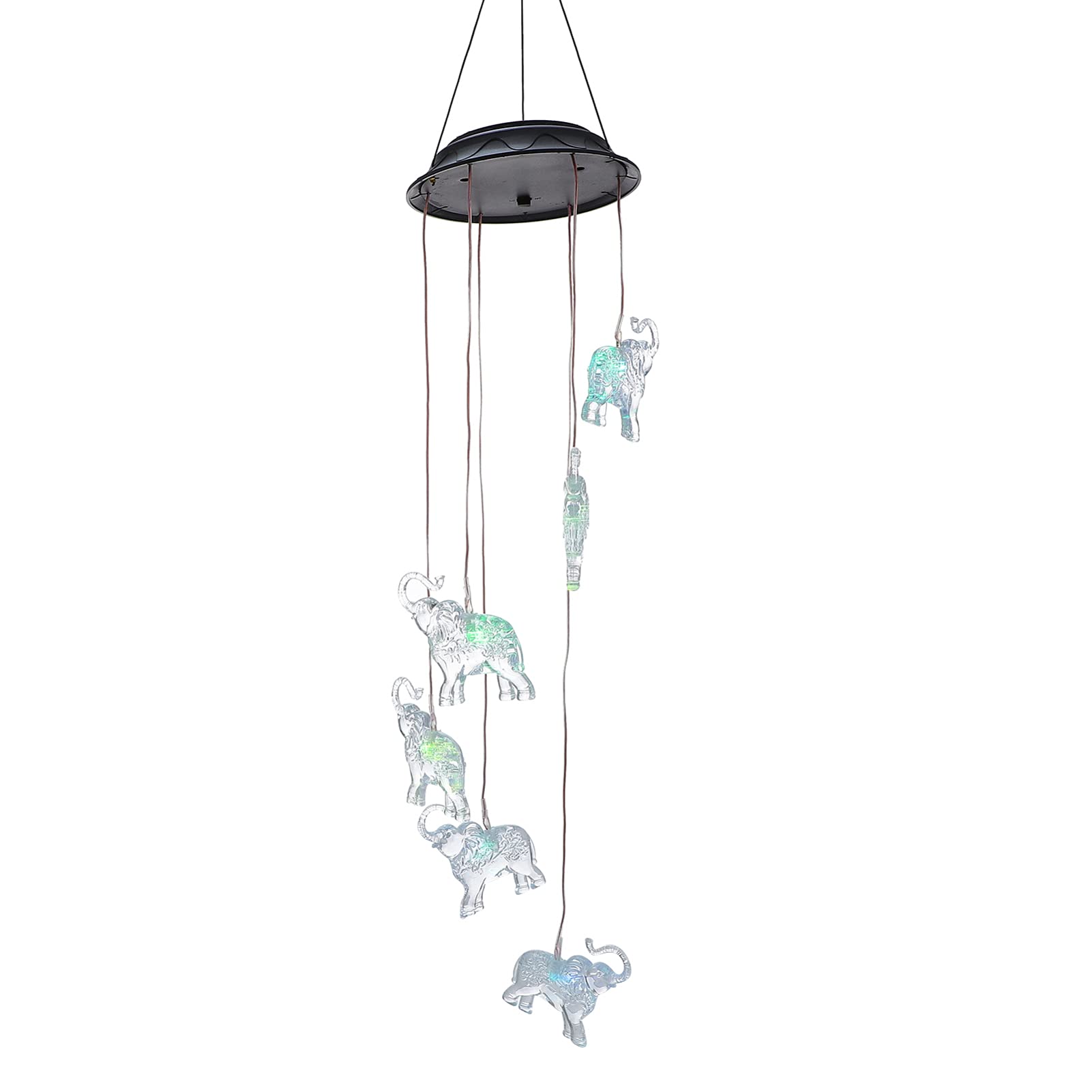 PRETYZOOM Solar Powered Hummingbird Wind Chime with LED Lights - Outdoor Hanging Lantern Decor for Garden, Patio & Porch | Weather-Resistant Plastic Solar Lantern for Nighttime Ambience