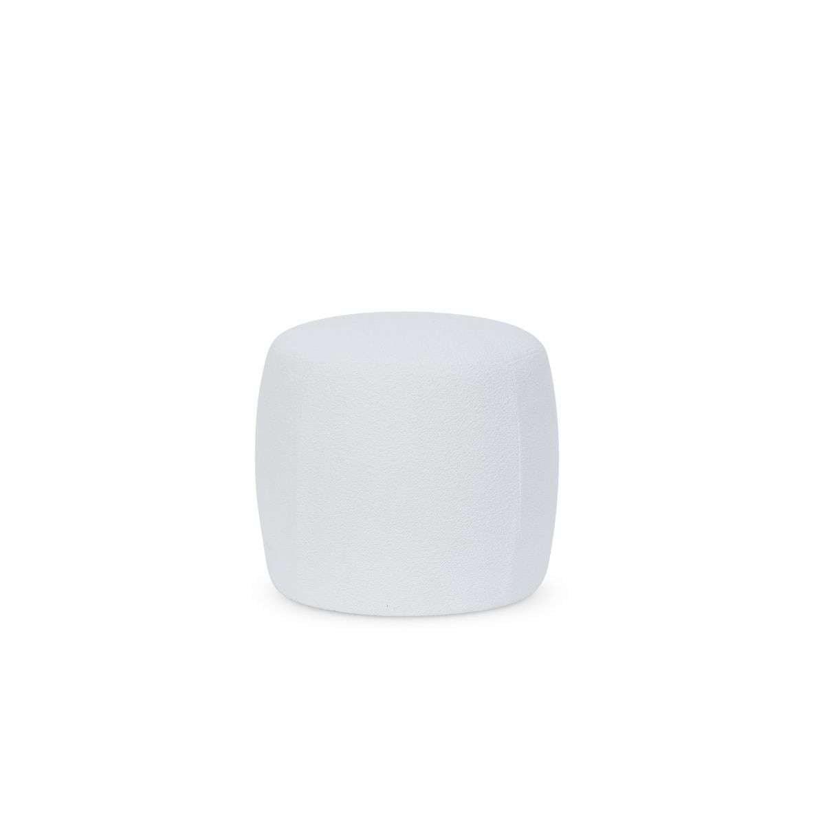 Soft Boucle Ottoman Small Cream - Cozy Accent Footrest for Living Room, Bedroom & Nursery
