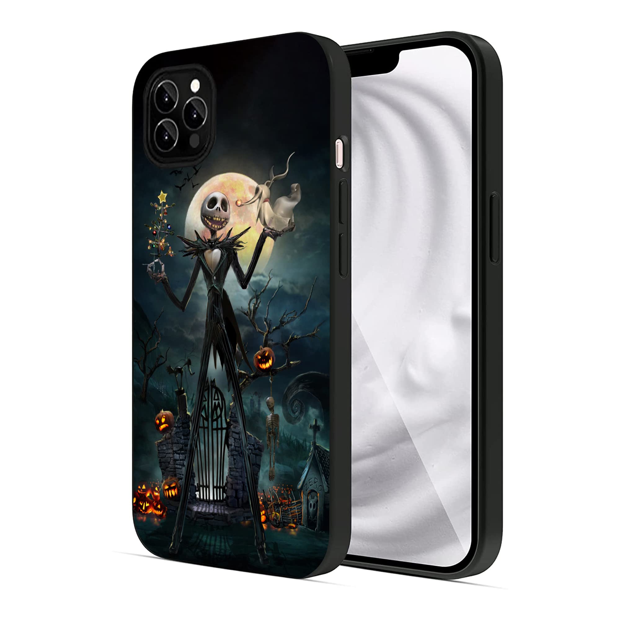 XEZHG Anime Horror Nightmare Christmas iPhone 12 Pro Max Case (6.7 inch) - Soft Silicone Shockproof Protective Slim Cover for Men Women Boys Girls | Perfect for Halloween, Christmas Gifts & Daily Protection
