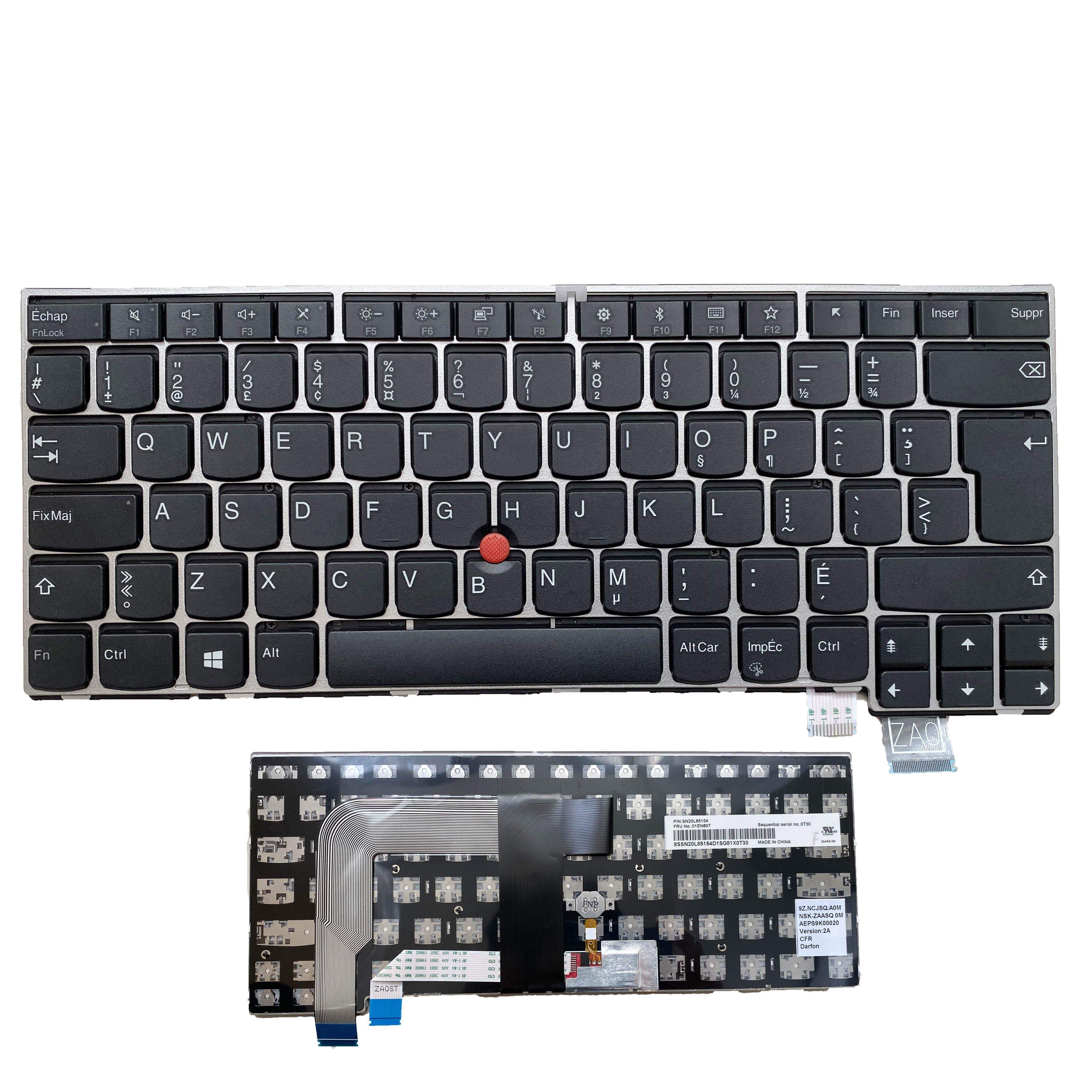 Original Lenovo Thinkpad T460 T460S T460P T470P T470S Laptop Keyboard - Canadian French Layout (Part # SN20K44154, 01AV042) - Perfect Replacement for Business & Office Use