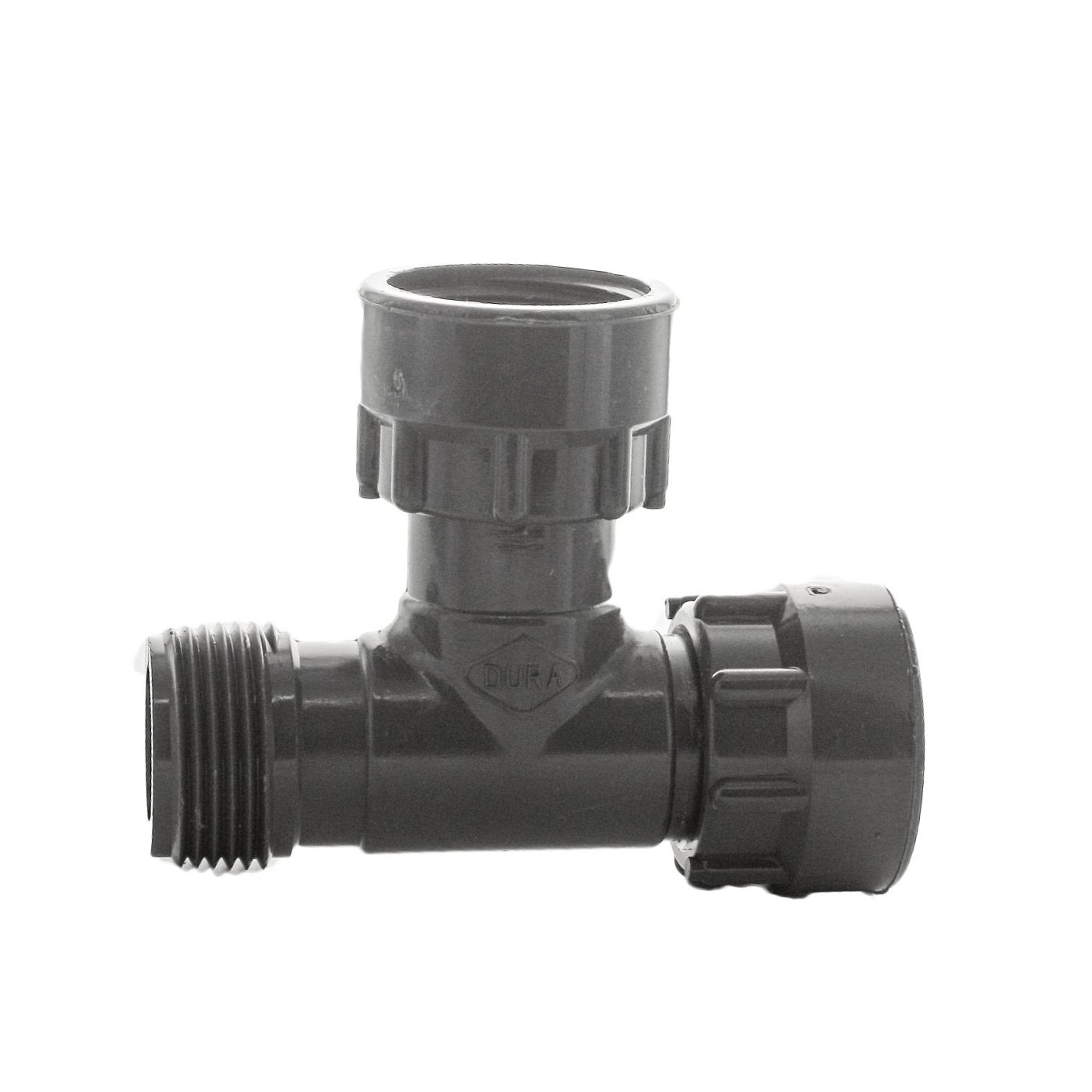 1 Inch Dura Manifold Tee Swivel x MIPT x Swivel with O-Ring - Heavy Duty Brass Pipe Fitting for Water, Gas & Air Systems - Perfect for Plumbing, HVAC & Industrial Applications