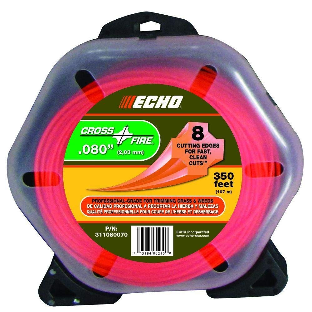 Echo 0.08 Inch X 350 Ft. Premium Trimmer Line for Gas-Powered Weed Eaters - Durable Replacement String for Lawn Care & Yard Maintenance