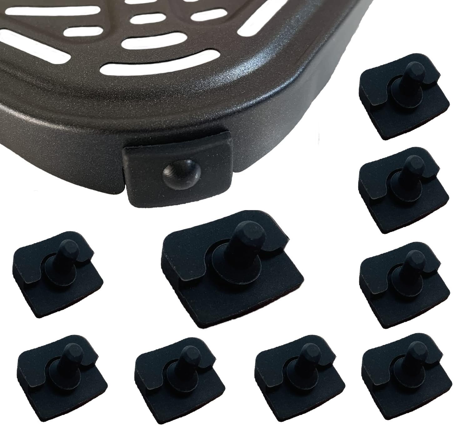 8PCS Upgraded Silicone Rubber Bumpers for COSORI 6.8QT Air Fryer - Non-Slip Feet, Tabs & Stoppers for Stability & Noise Reduction - Perfect for Kitchen Counter Protection & Safe Air Frying