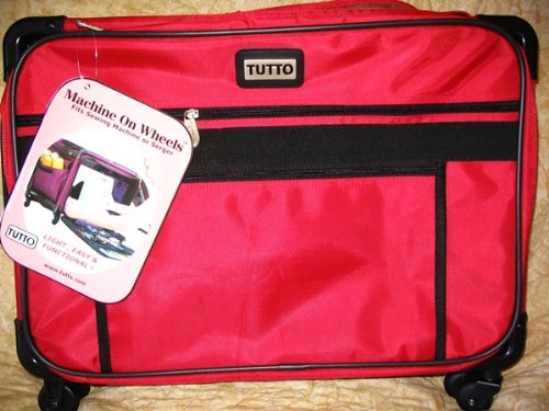 Medium Red Mascot Tutto Wheeled Machine Carrier Case - Portable Equipment Transport for Events, Trade Shows & Catering Services
