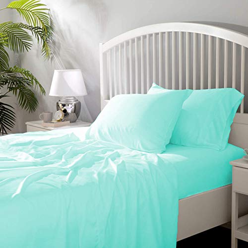 Premium 100% Giza Cotton 600 Thread Count Bed Sheet Set - Twin Size with Deep Pocket (Fits 18-20