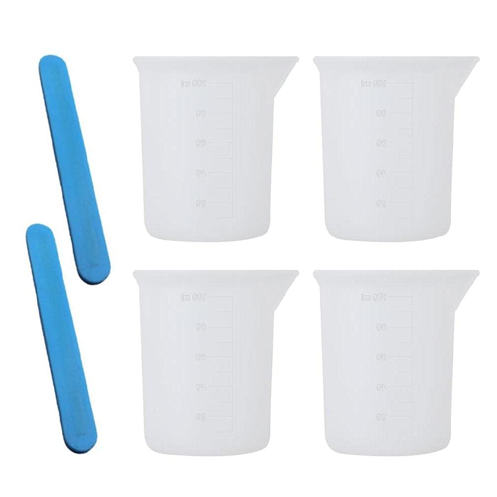 6Pcs UV Epoxy Resin Tool Kit - Measuring Cups, Stirring Sticks for DIY Crafts, Jewelry Making, Resin Casting | Perfect for Art Projects, Home Decor & Creative Gifts