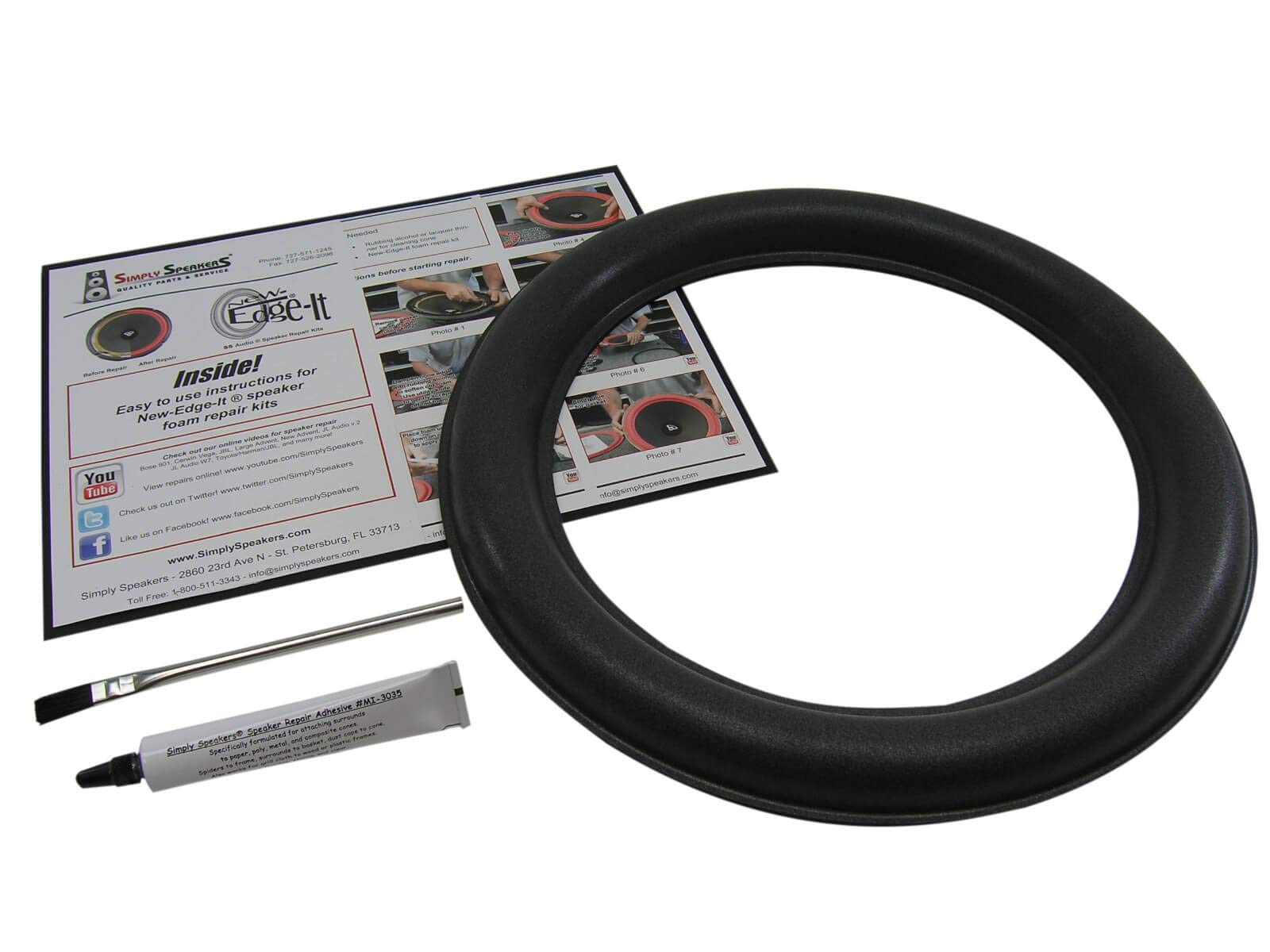 JL Audio 13.5 Inch 13W6 Foam Speaker Repair Kit - Compatible with 13W6v2-D4, FSK-13JLW6-1 (Single) - Ideal for Car Audio and Home Theater Speaker Maintenance